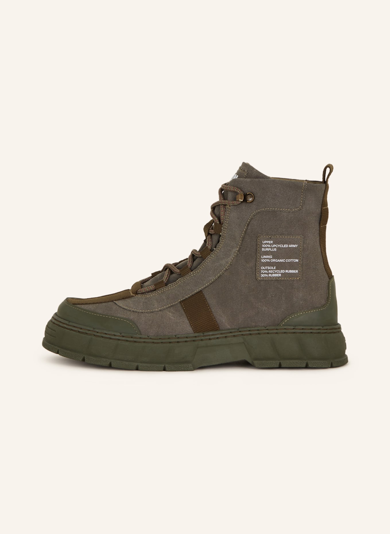 VIRÒN Lace-up boots 2017, Color: KHAKI (Image 4)