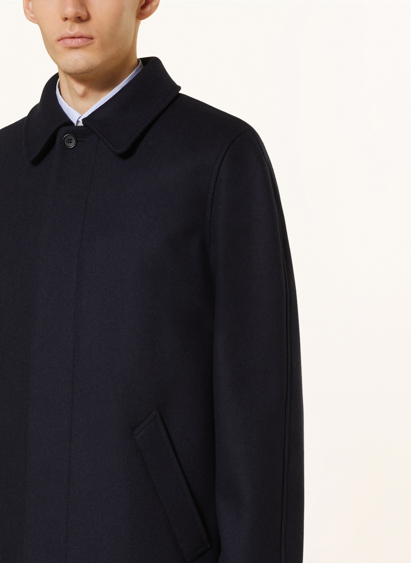 A.P.C. Wool coat AUSTER, Color: DARK BLUE (Image 4)