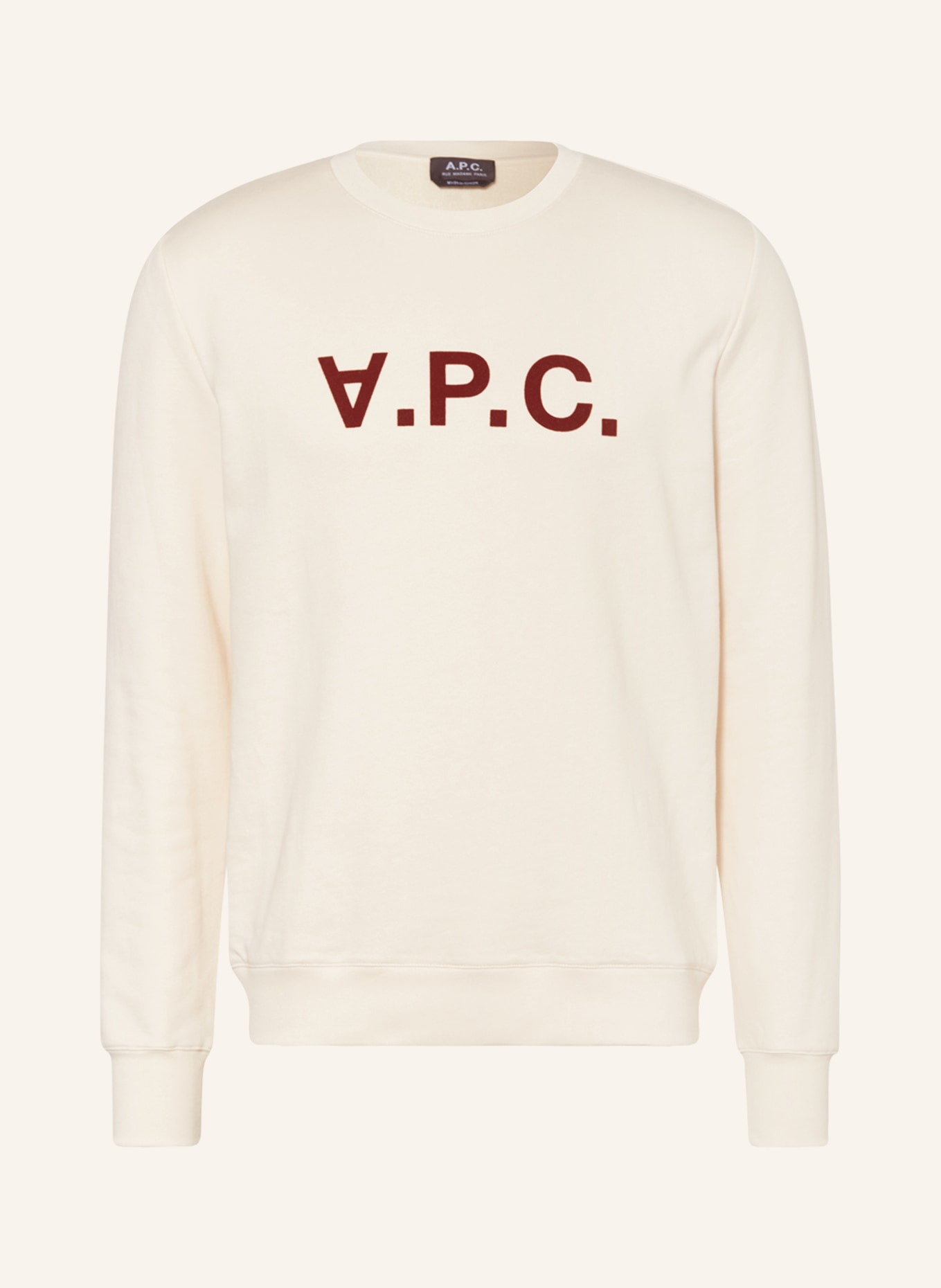 A.P.C. Sweatshirt, Farbe: CREME/ BRAUN (Bild 1)