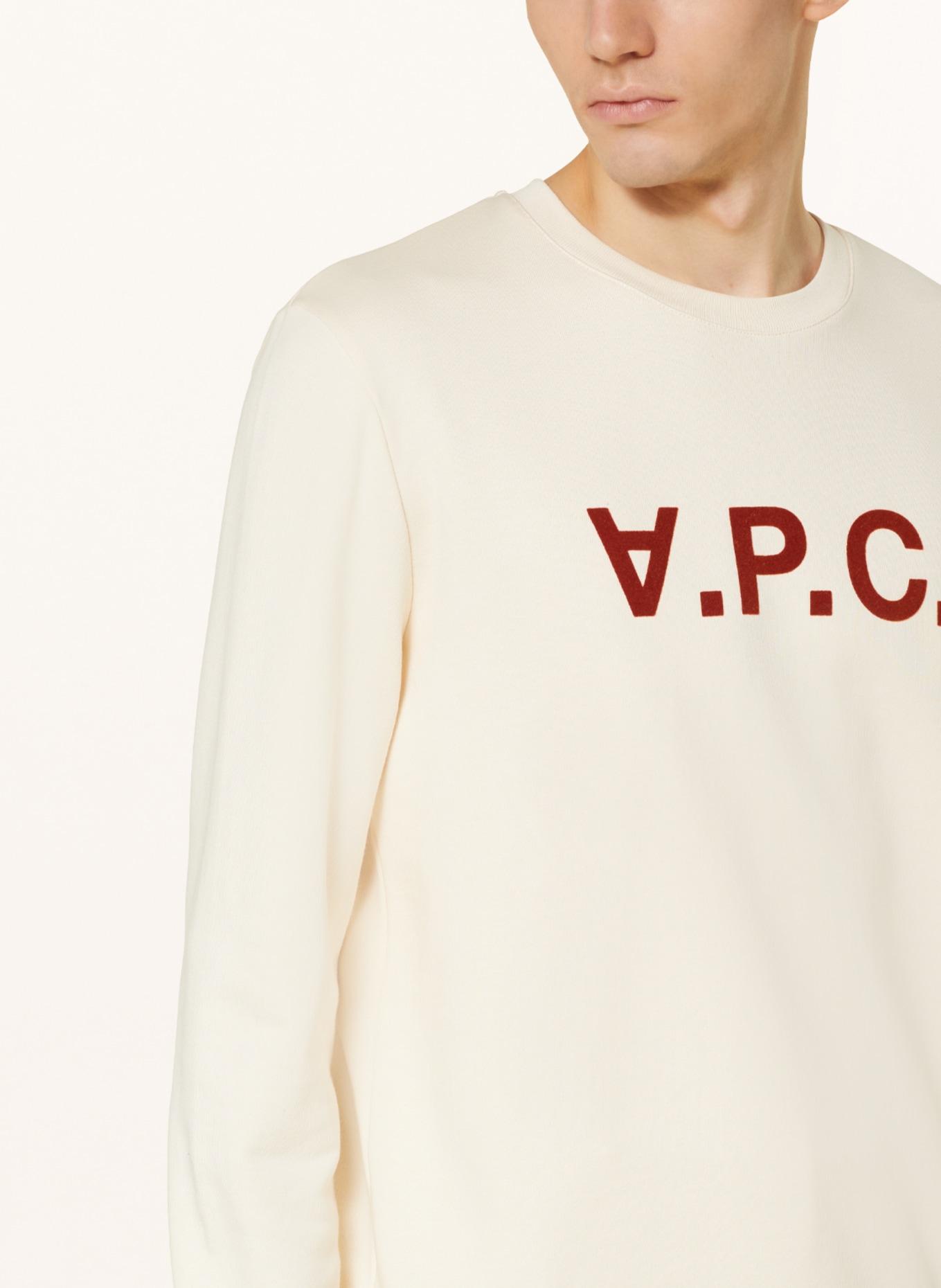 A.P.C. Sweatshirt, Farbe: CREME/ BRAUN (Bild 4)