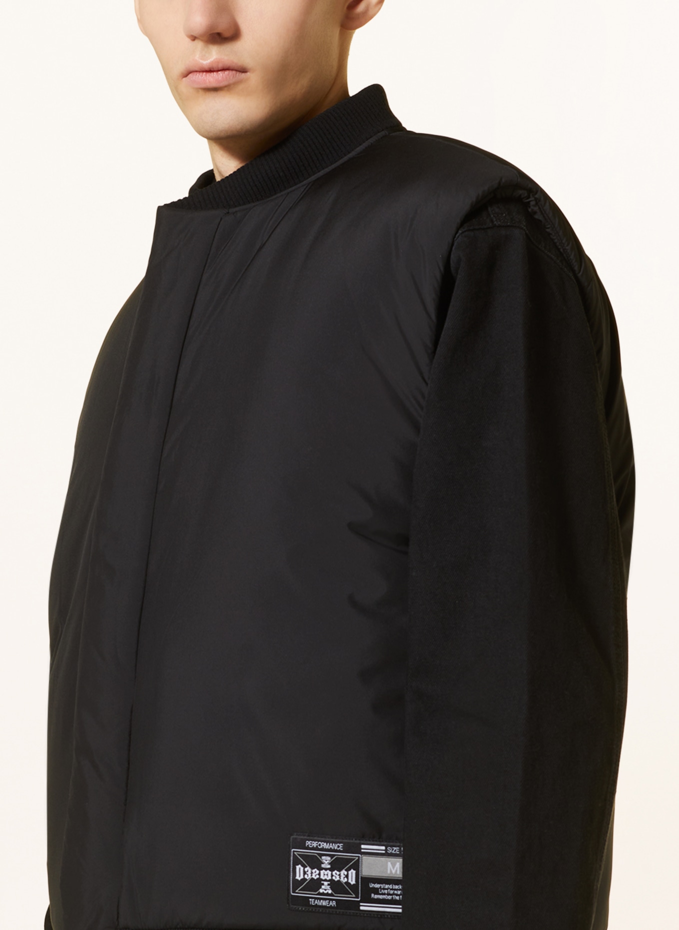 032c Quilted vest SPIDERLEG, Color: BLACK/ WHITE (Image 4)