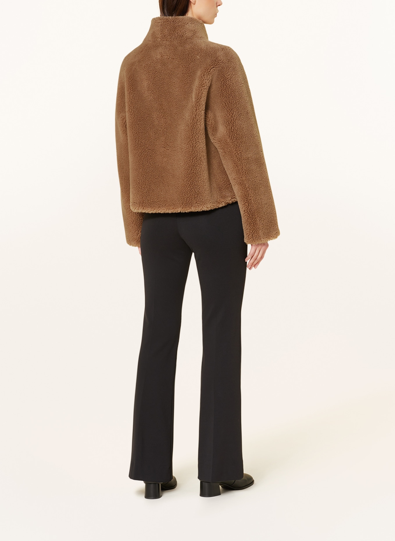 REPEAT Reversible teddy jacket, Color: CAMEL (Image 4)