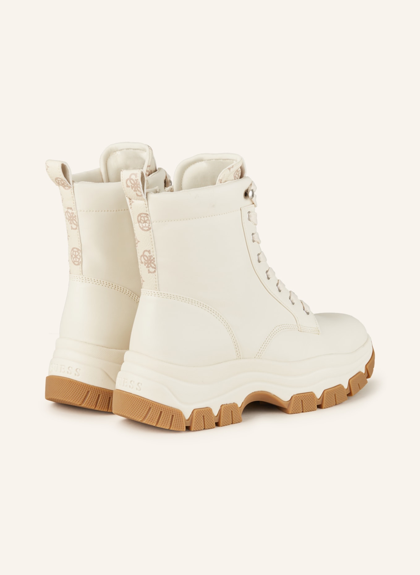 GUESS Lace-up boots KINOS, Color: CREAM (Image 2)
