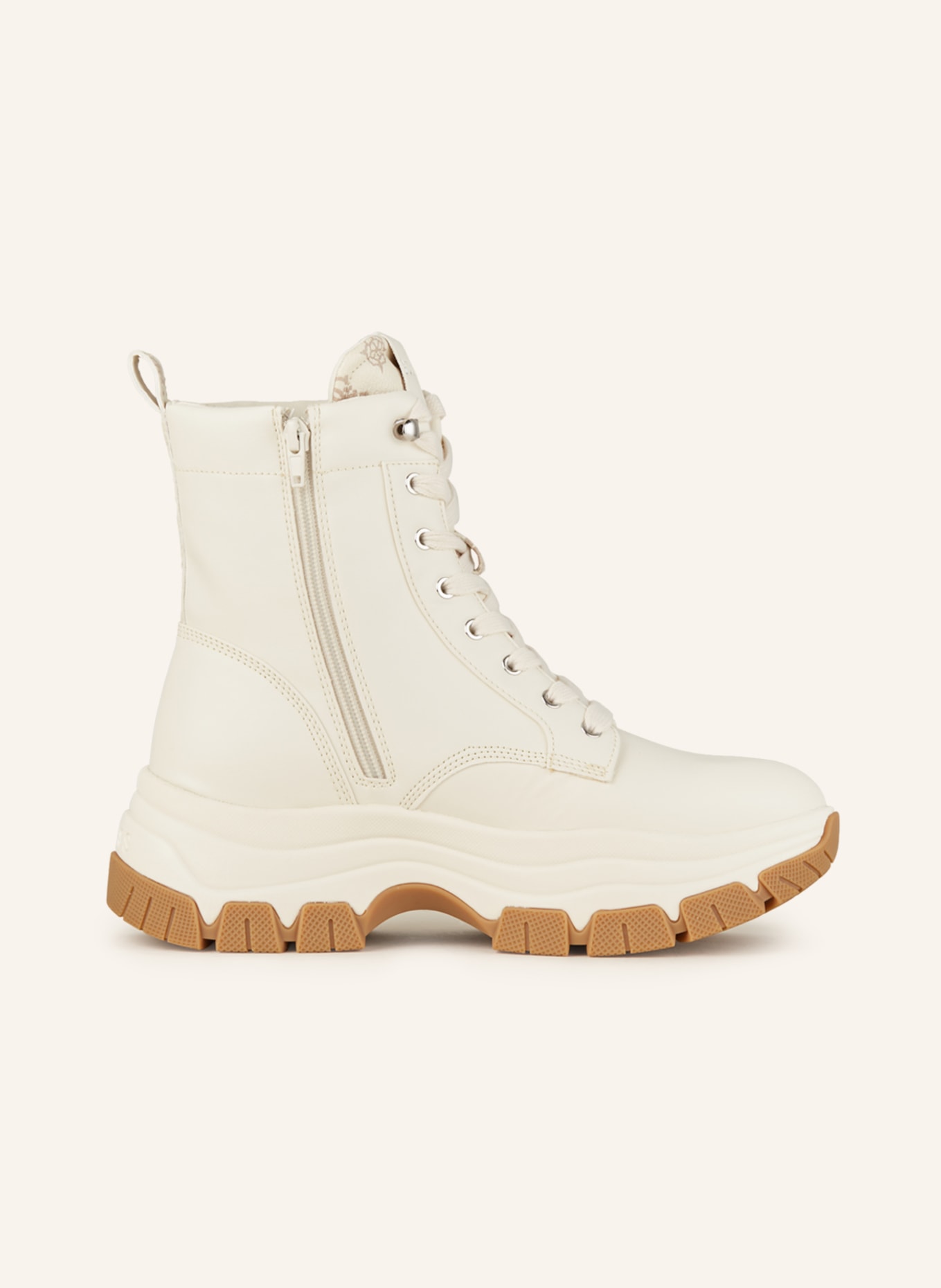 GUESS Lace-up boots KINOS, Color: CREAM (Image 5)