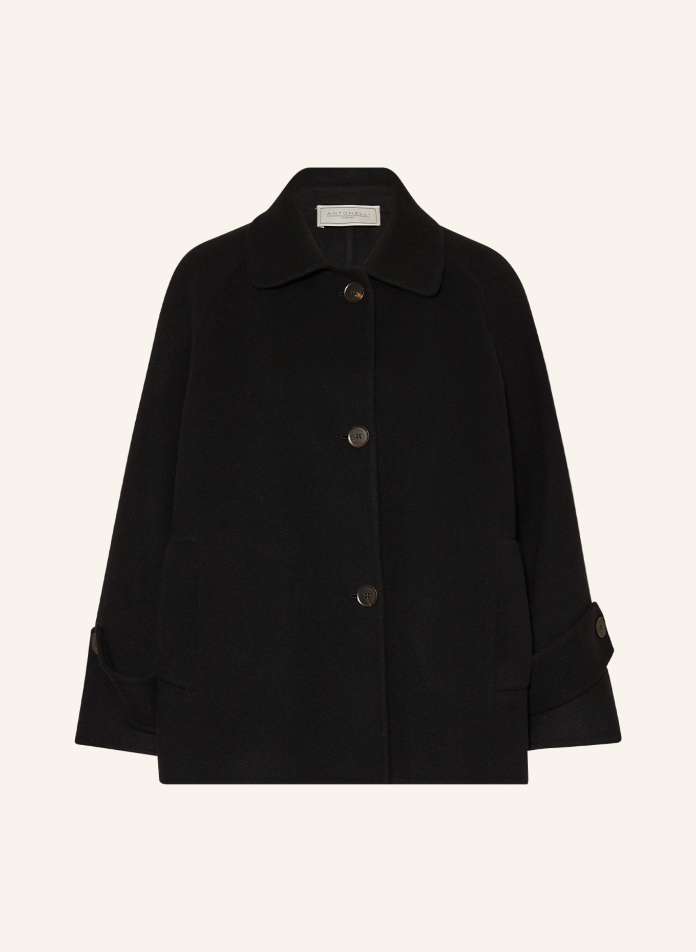 ANTONELLI firenze Pea coat EIJI, Color: BLACK (Image 1)