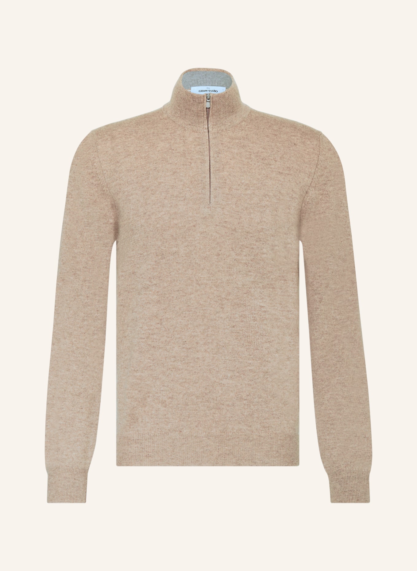 GRAN SASSO Half-zip sweater, Color: BEIGE (Image 1)