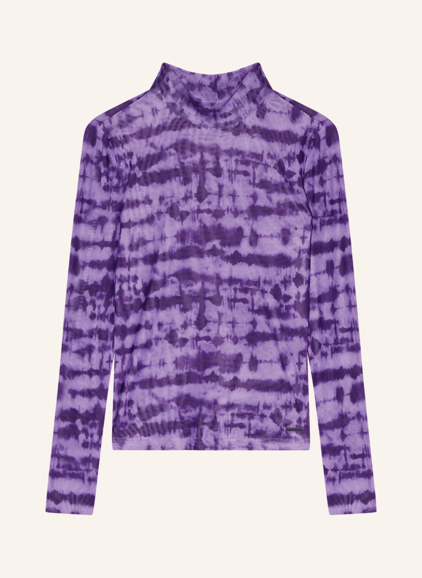 COLOURFUL REBEL Long sleeve shirt NEYO made of mesh, Color: LIGHT PURPLE/ DARK PURPLE (Image 1)