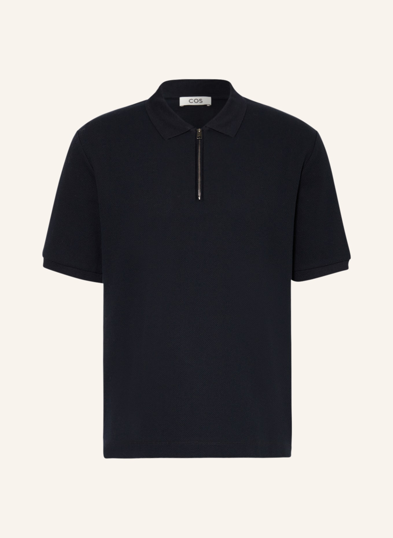COS Piqué polo shirt regular fit, Color: DARK BLUE (Image 1)