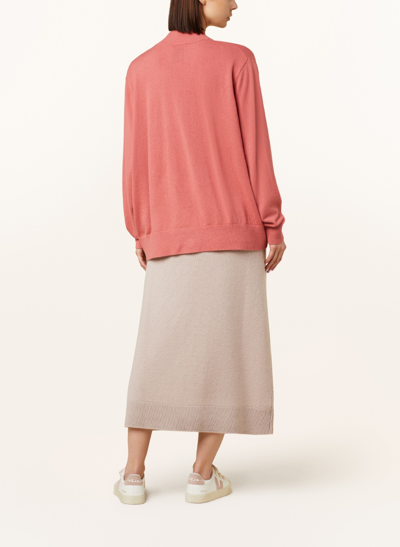 Delicatelove Oversized cardigan SEOUL in cashmere, Color: SALMON (Image 3)
