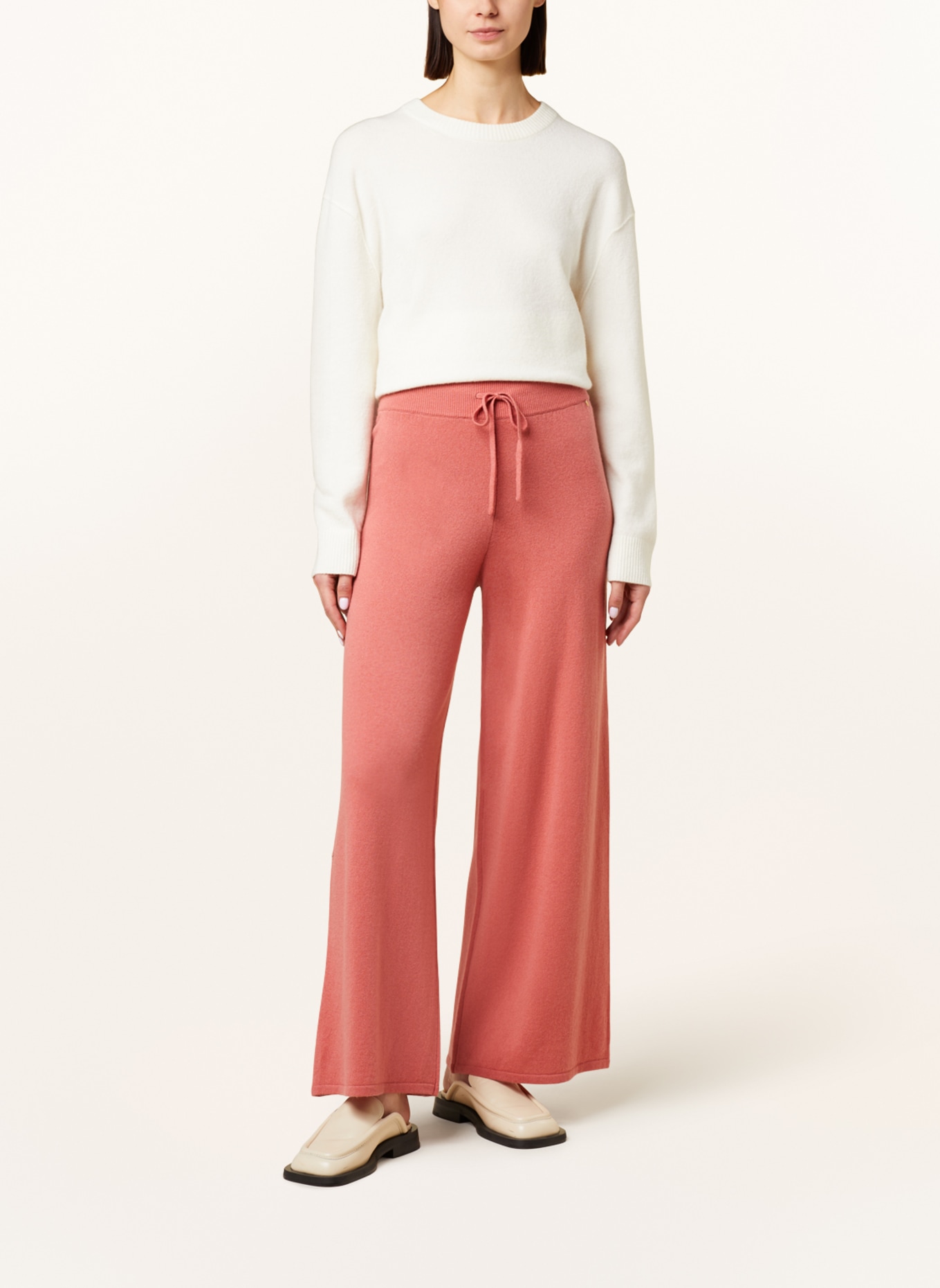 Delicatelove Knit trousers TOKYO made of cashmere, Color: LIGHT RED (Image 2)