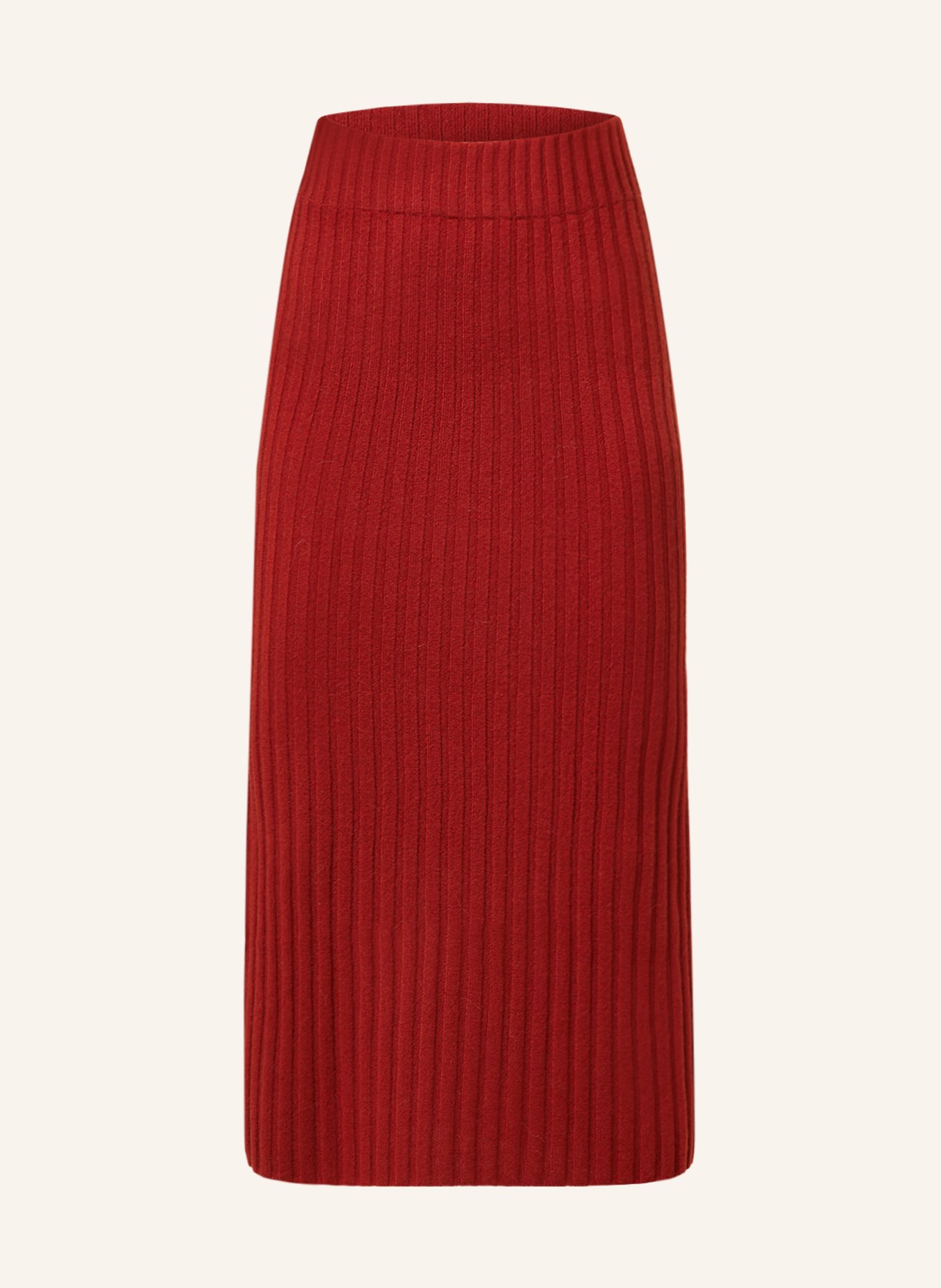 Delicatelove Úpletová sukně MELBOURNE z kašmíru, Barva: TMAVĚ ORANŽOVÁ (Obrázek 1)