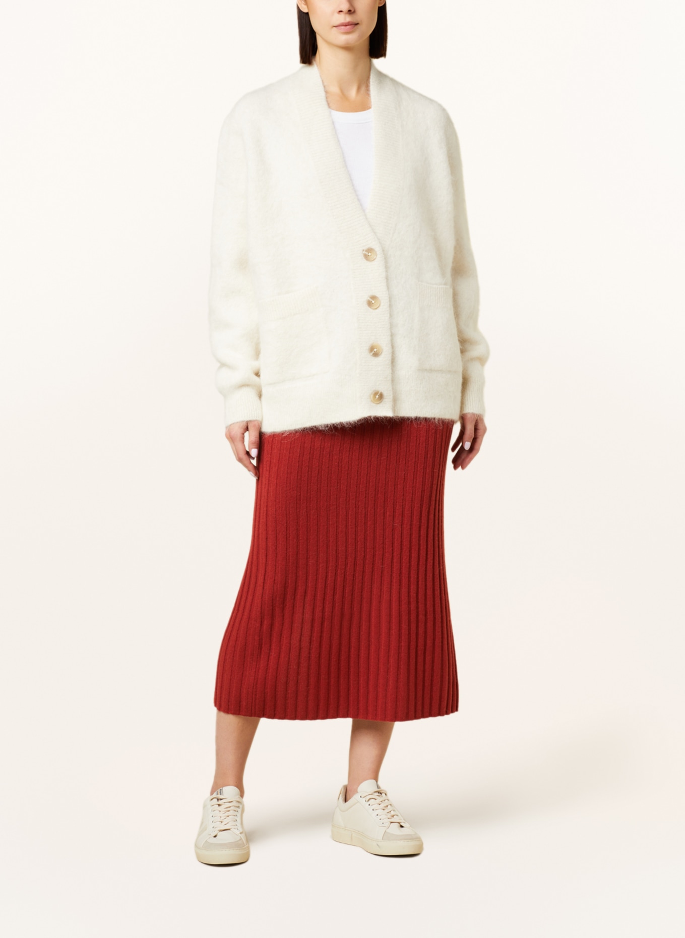 Delicatelove Knit skirt MELBOURNE made of cashmere, Color: DARK ORANGE (Image 2)