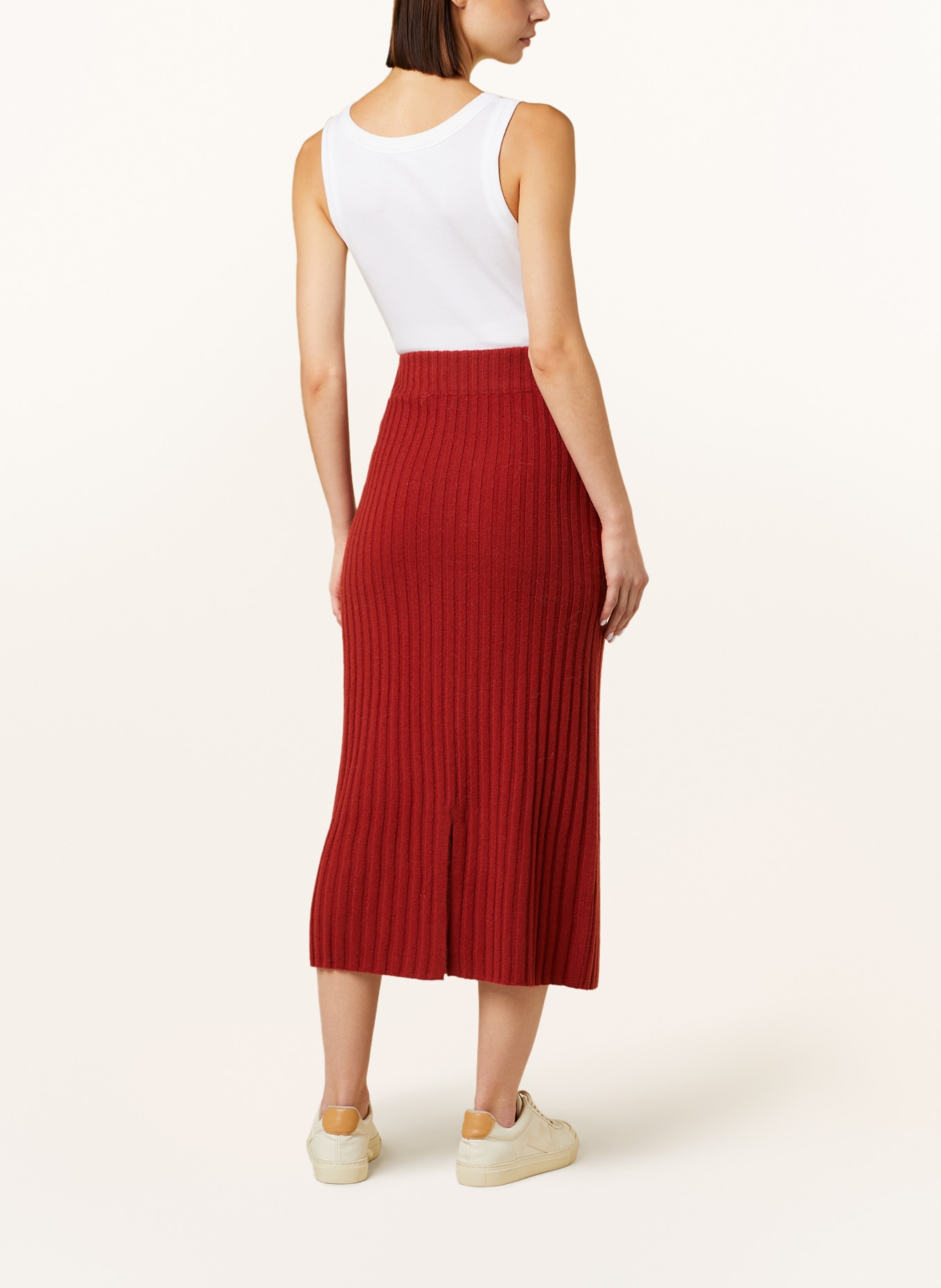 Delicatelove Knit skirt MELBOURNE made of cashmere, Color: DARK ORANGE (Image 3)
