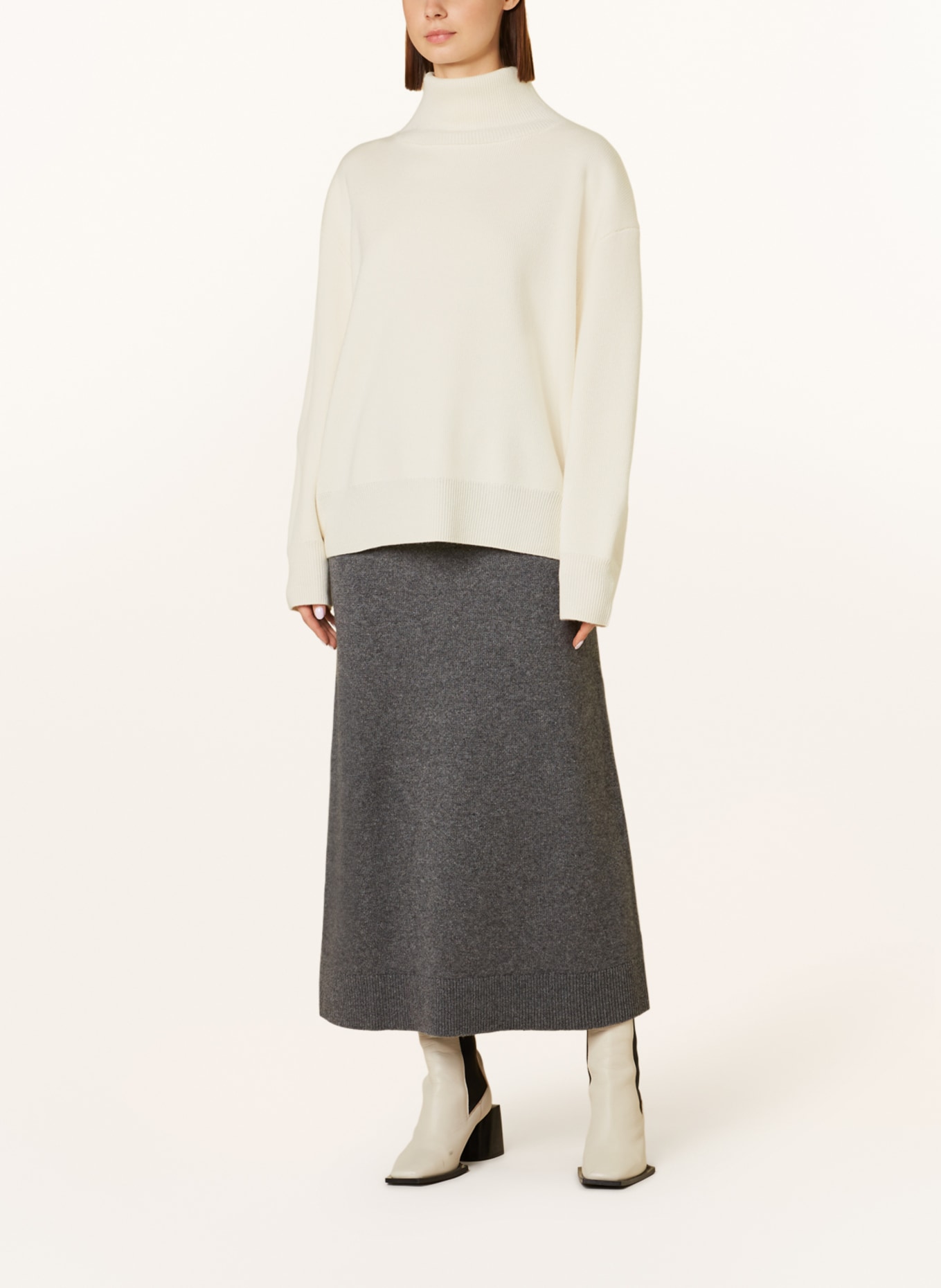 Delicatelove Oversized turtleneck sweater COPENHAGEN with cashmere, Color: ECRU (Image 2)
