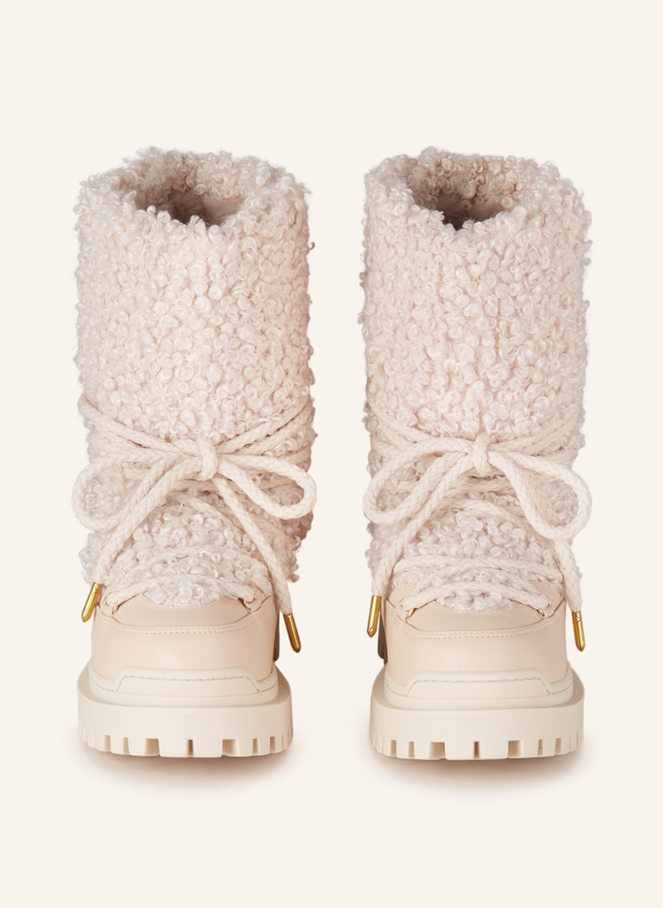 INUIKII Boots with teddy, Color: CREAM (Image 3)