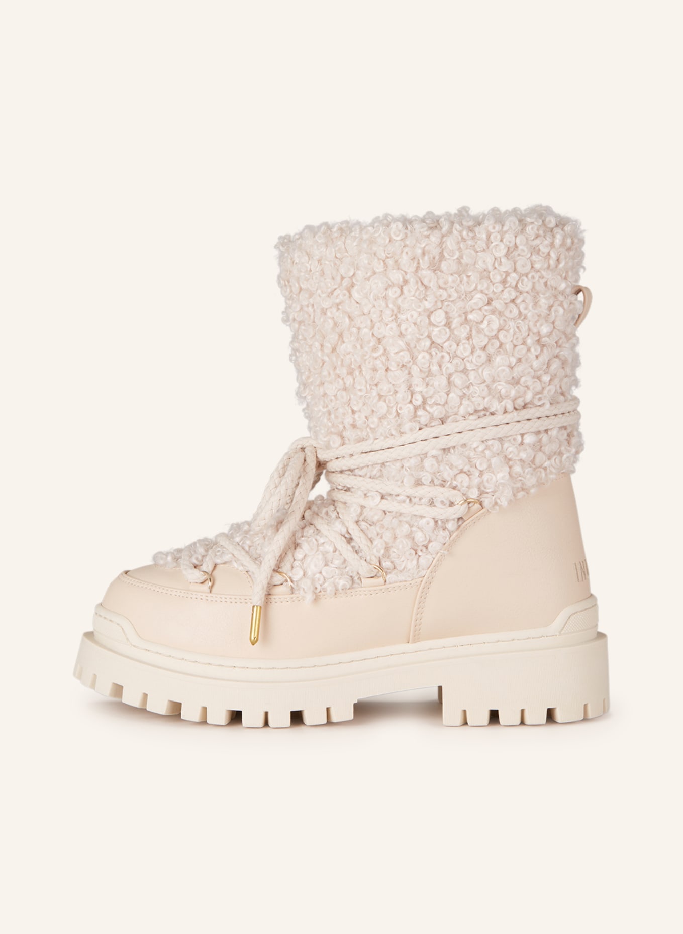 INUIKII Boots with teddy, Color: CREAM (Image 4)