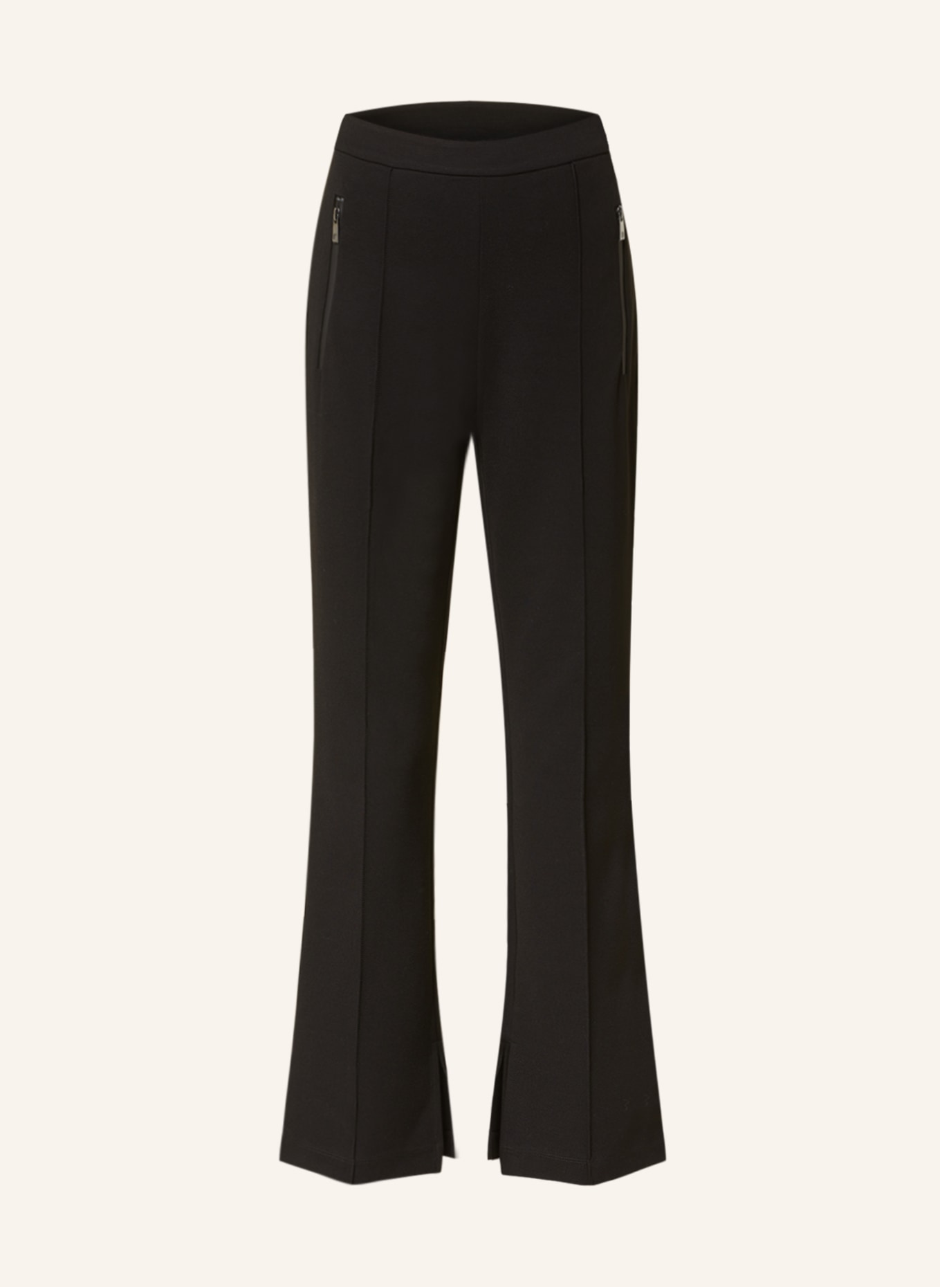 WEEKEND MaxMara Bootcut trousers GOYA in jersey, Color: BLACK (Image 1)