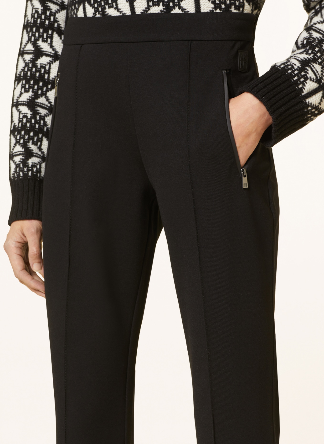 WEEKEND MaxMara Bootcut trousers GOYA in jersey, Color: BLACK (Image 5)