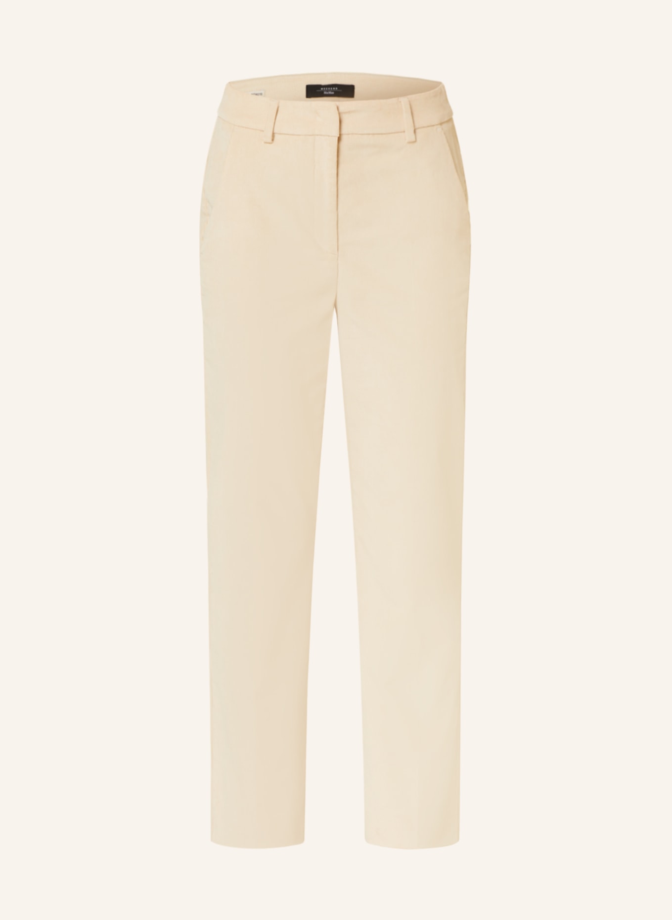 WEEKEND MaxMara 7/8 corduroy Trousers MARRUCA, Color: CREAM (Image 1)
