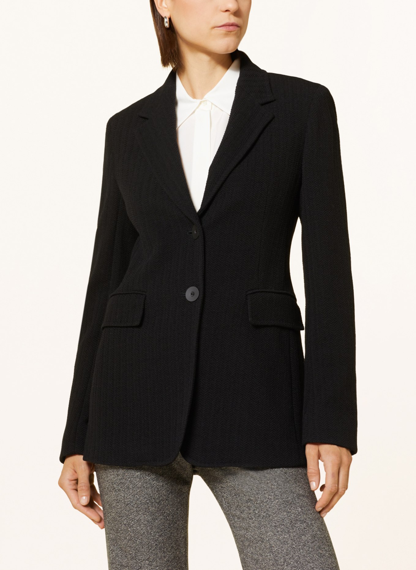 MaxMara STUDIO Jersey blazer REFOLO, Color: BLACK (Image 4)