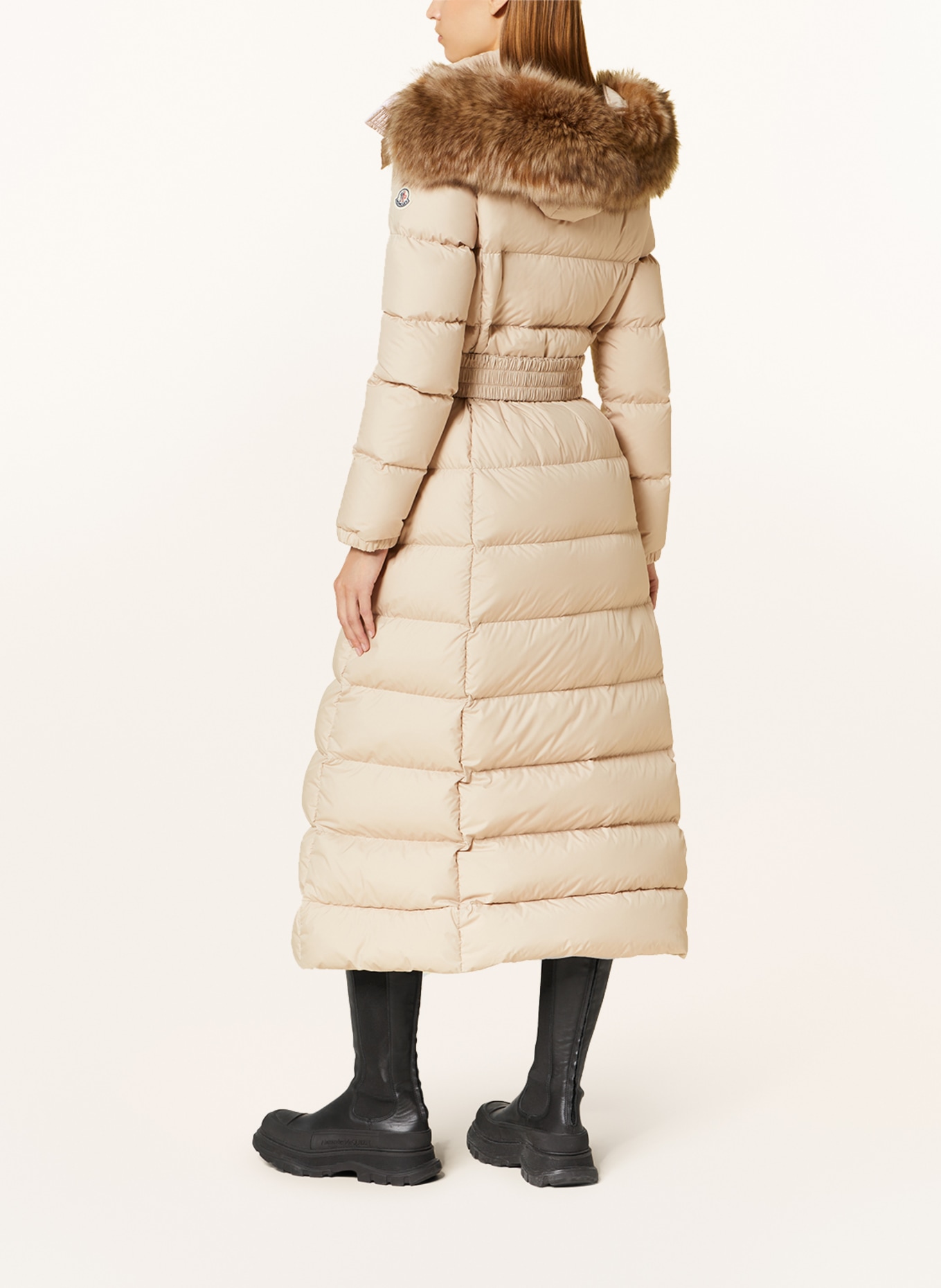 MONCLER Down coat FUDSON with detachable faux fur, Color: CREAM (Image 3)