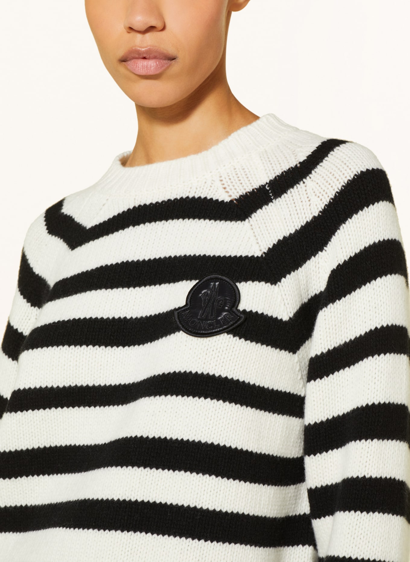 MONCLER Sweater, Color: ECRU/ BLACK (Image 4)