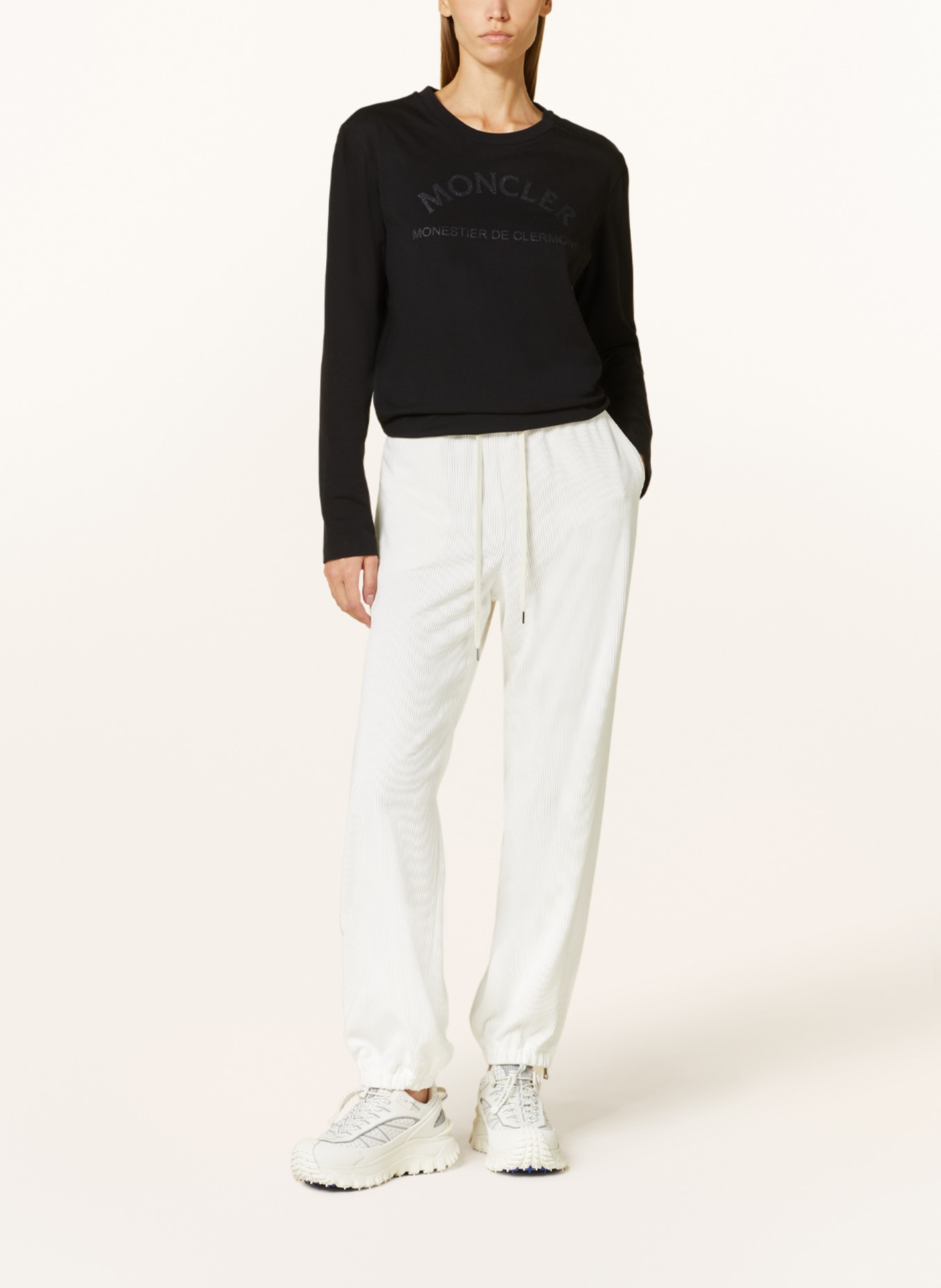 MONCLER Corduroy trousers, Color: WHITE (Image 2)