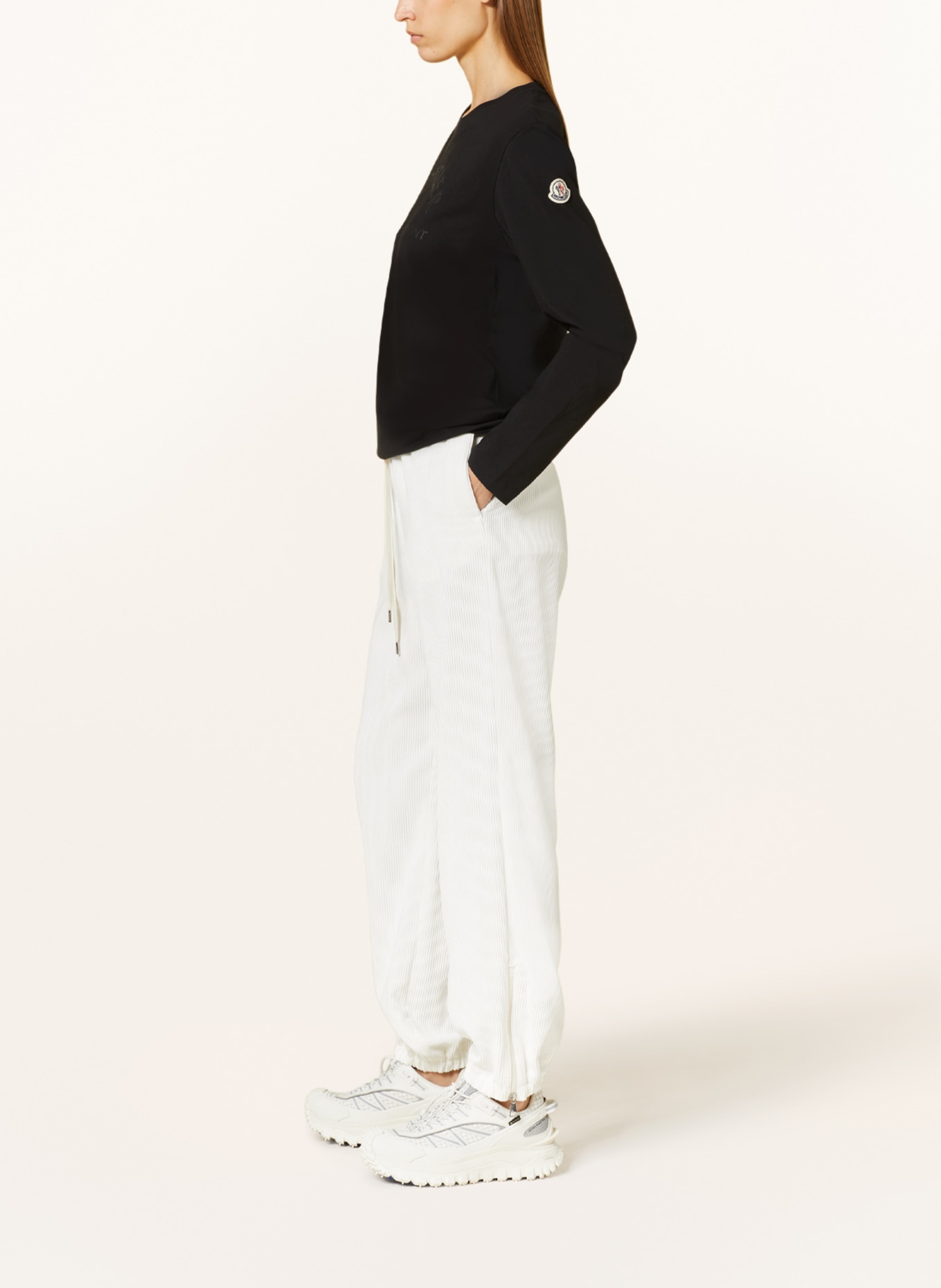 MONCLER Corduroy trousers, Color: WHITE (Image 4)
