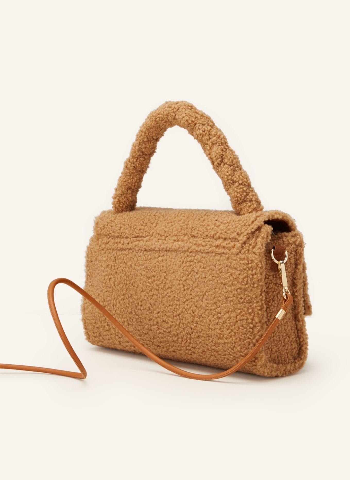 ViaMailBag Handbag ZURIGO TEDDY made of teddy, Color: CAMEL (Image 2)