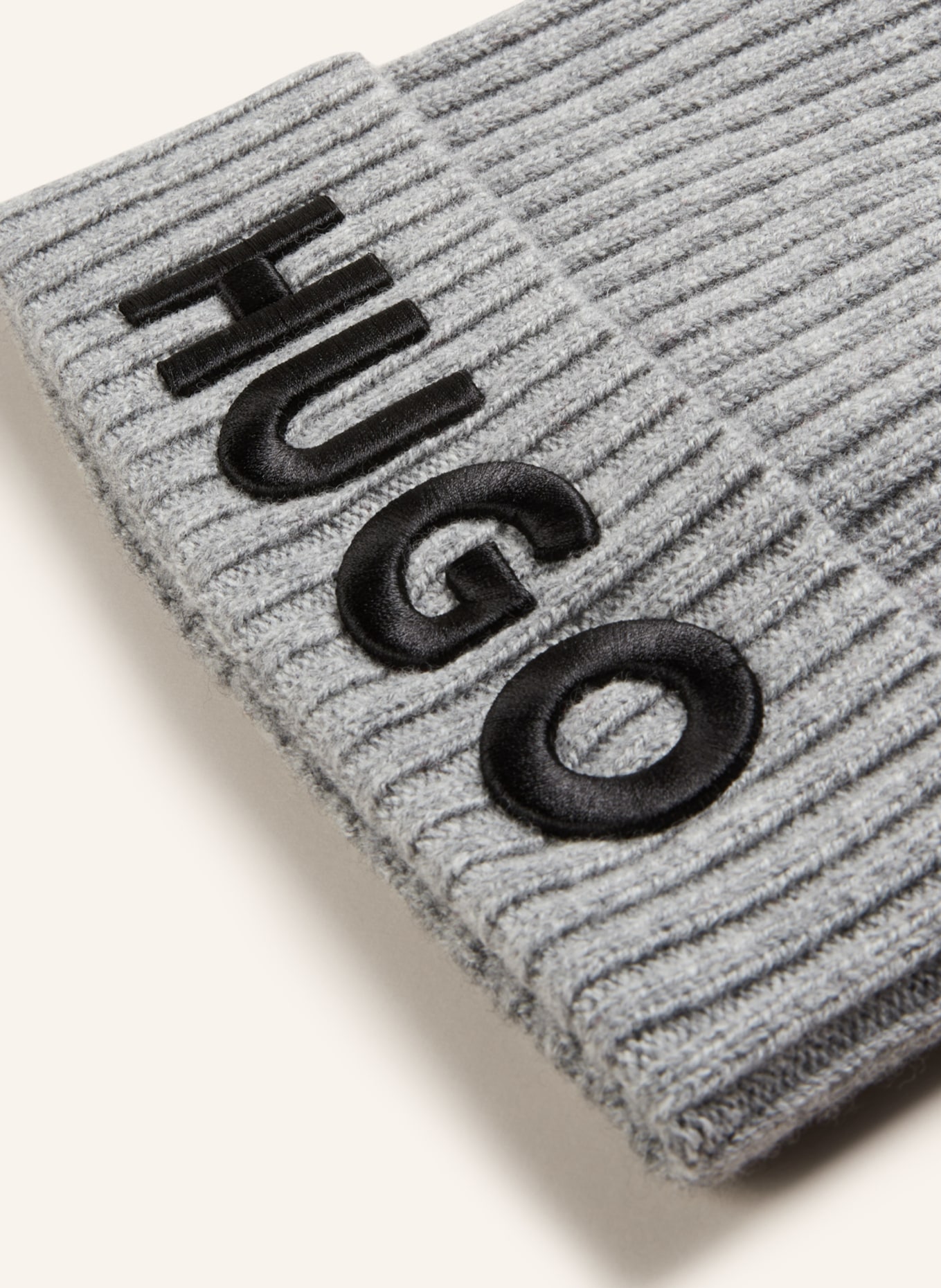 HUGO Beanie UNISEX, Color: GRAY/ BLACK (Image 2)