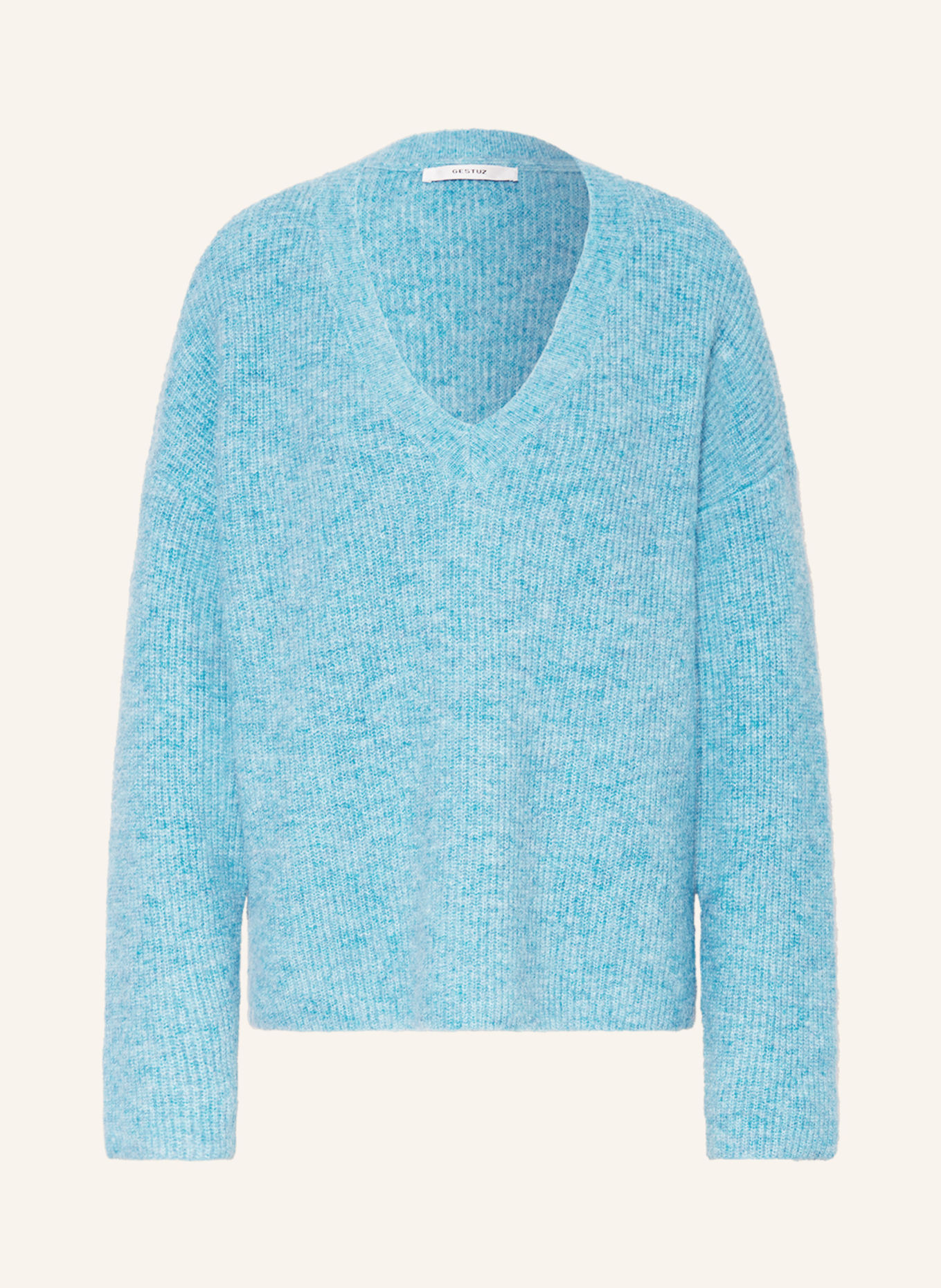GESTUZ Sweater ALPHAGZ with alpaca, Color: TURQUOISE (Image 1)