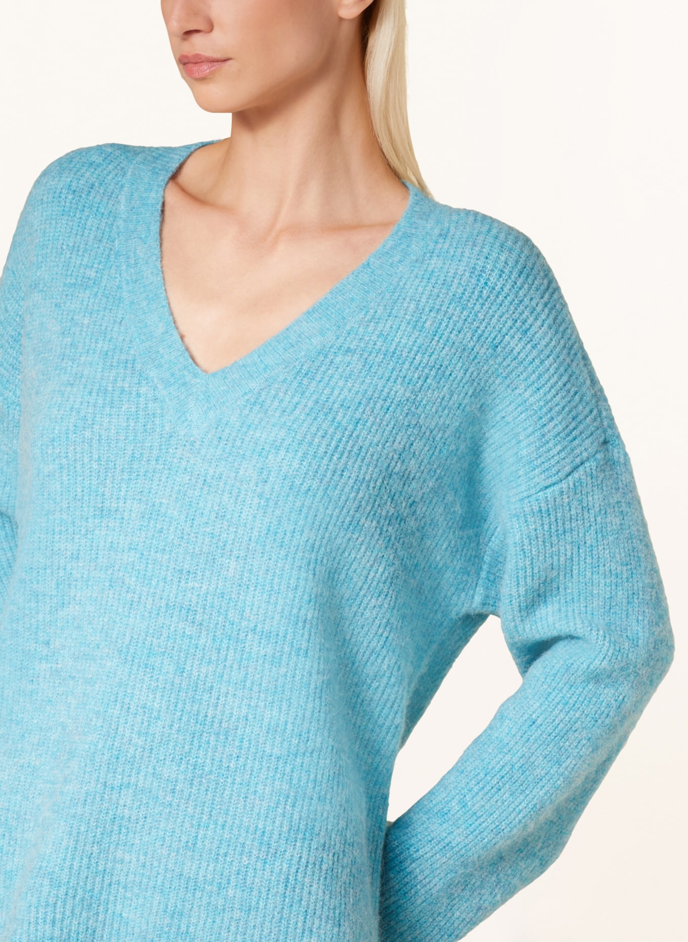 GESTUZ Sweater ALPHAGZ with alpaca, Color: TURQUOISE (Image 4)