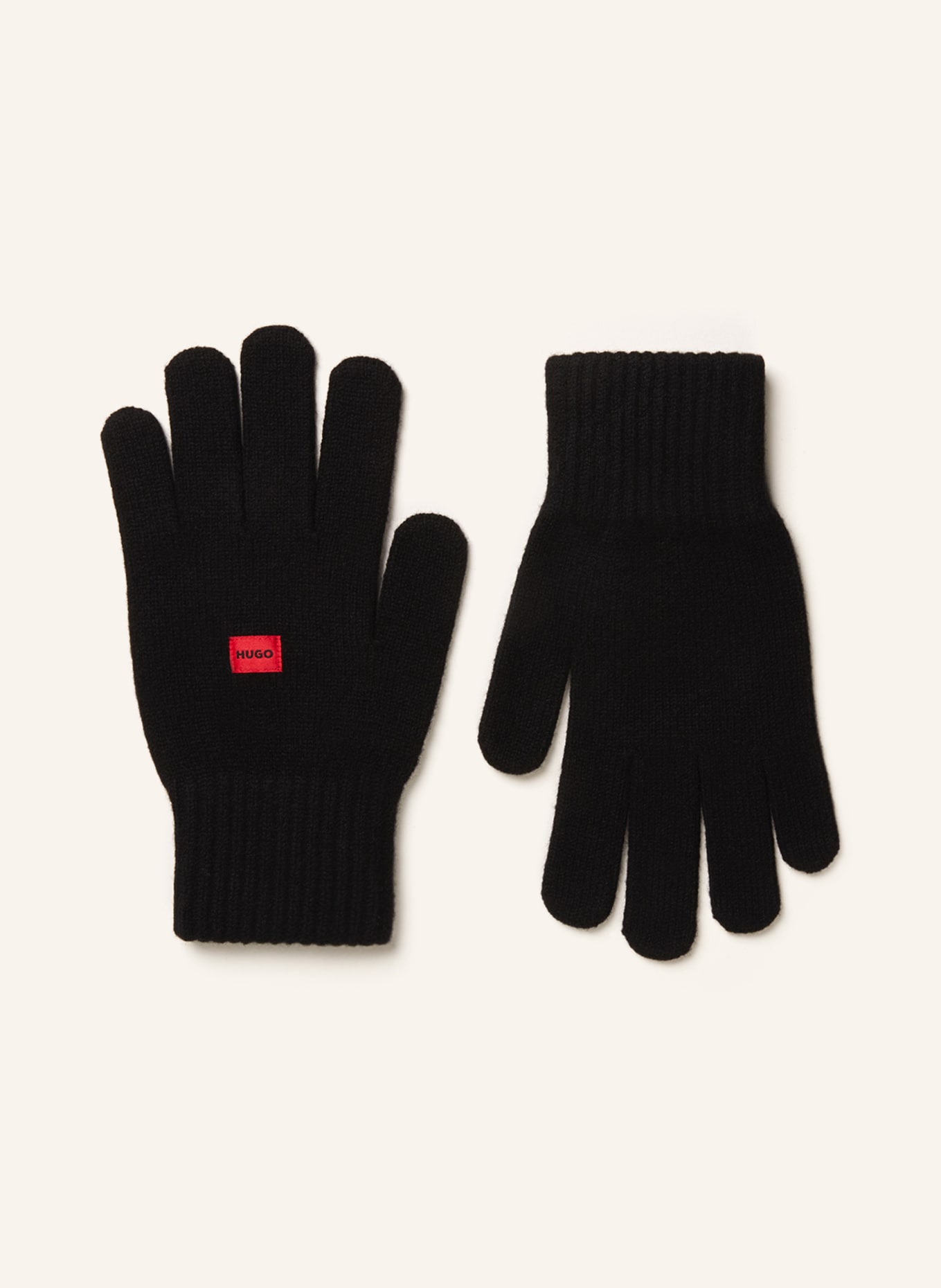 HUGO Gloves WAFF, Color: BLACK (Image 1)