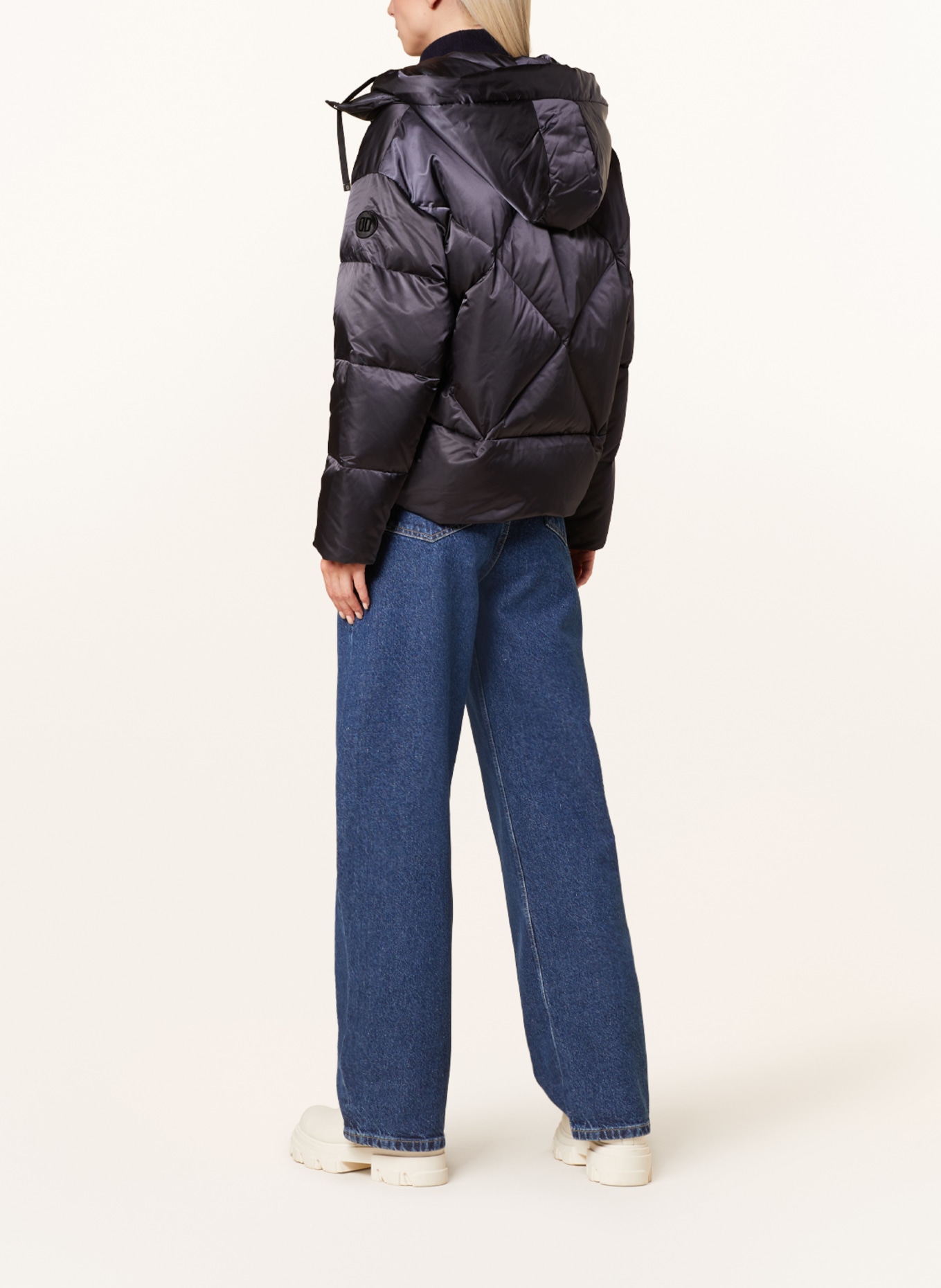 DUNO Down jacket AIRA with detachable hood, Color: DARK BLUE (Image 3)