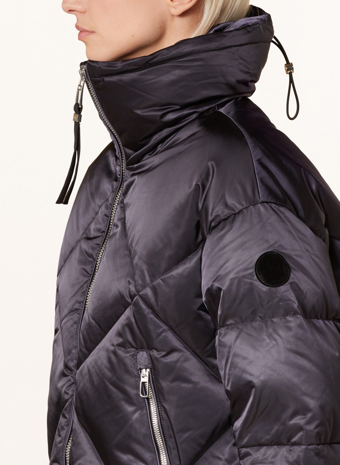 DUNO Down jacket AIRA with detachable hood, Color: DARK BLUE (Image 6)
