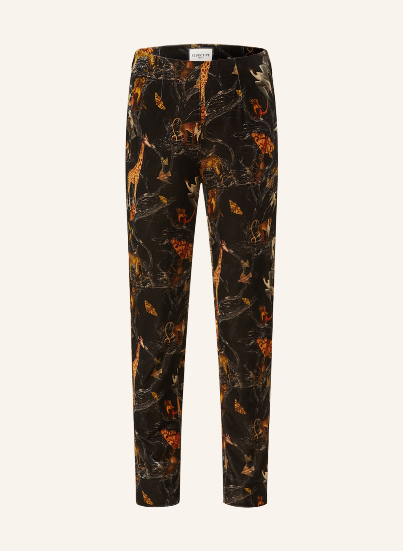 SEDUCTIVE Velvet pants SABRINA, Color: BLACK/ ORANGE/ YELLOW (Image 1)