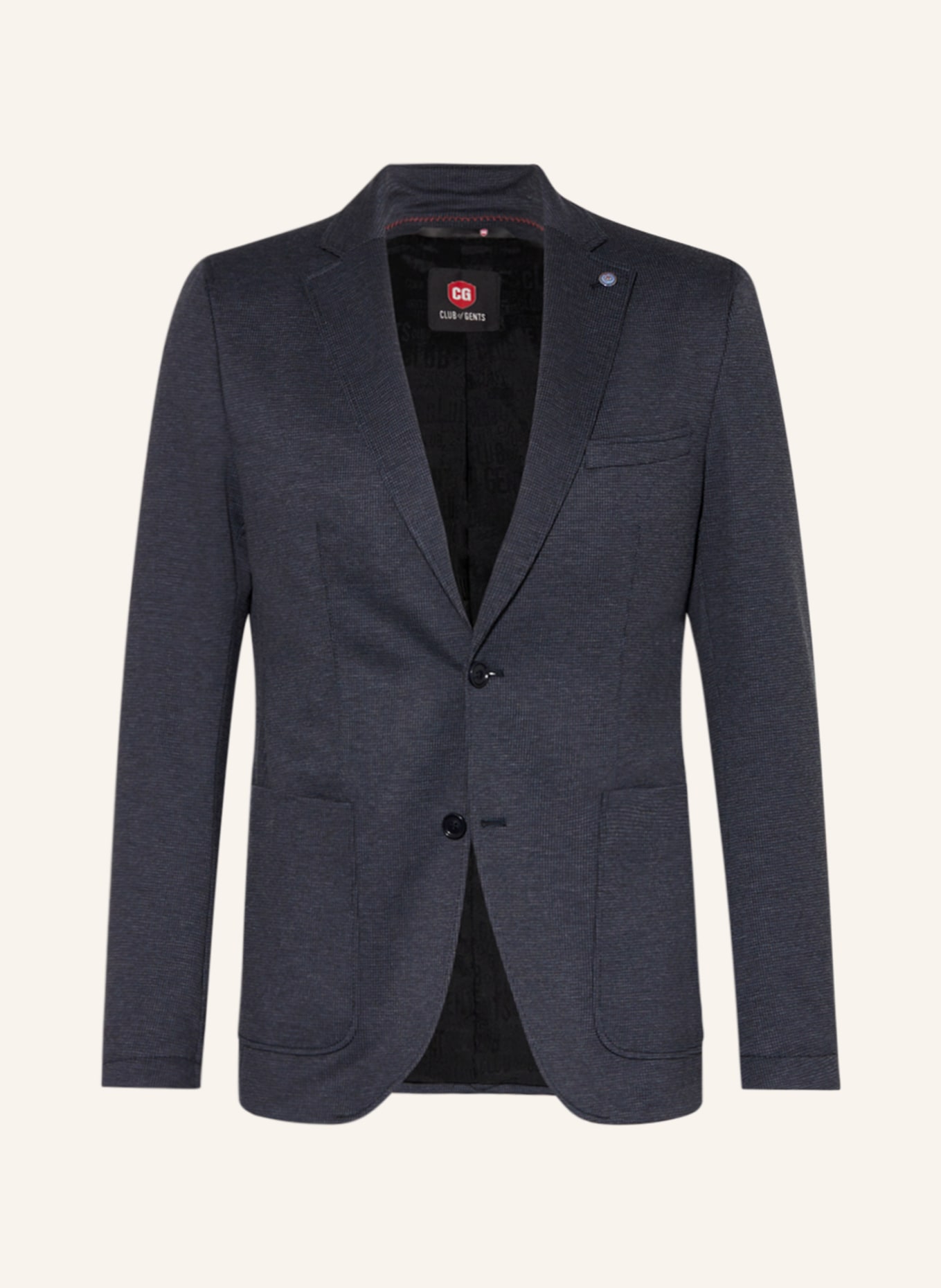 CG - CLUB of GENTS Suit jacket CUBA slim fit made of jersey, Color: 62 BLAU MITTEL (Image 1)