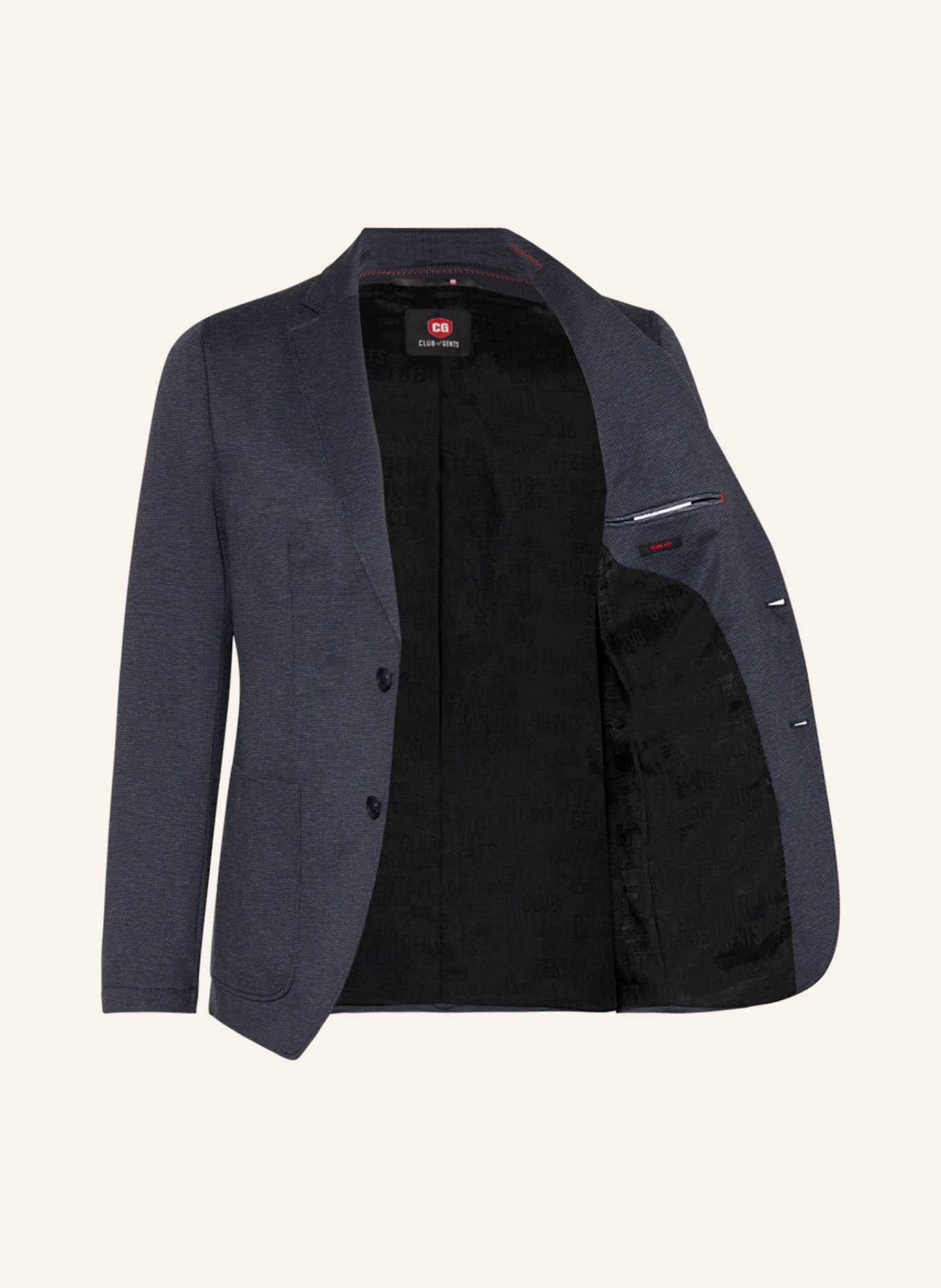 CG - CLUB of GENTS Suit jacket CUBA slim fit made of jersey, Color: 62 BLAU MITTEL (Image 4)