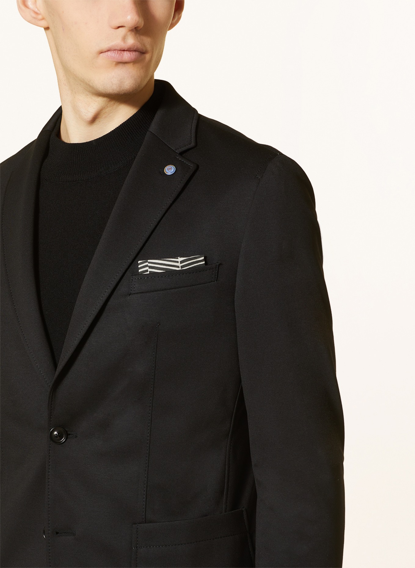CG - CLUB of GENTS Suit jacket slim fit in jersey, Color: 90 SCHWARZ (Image 5)