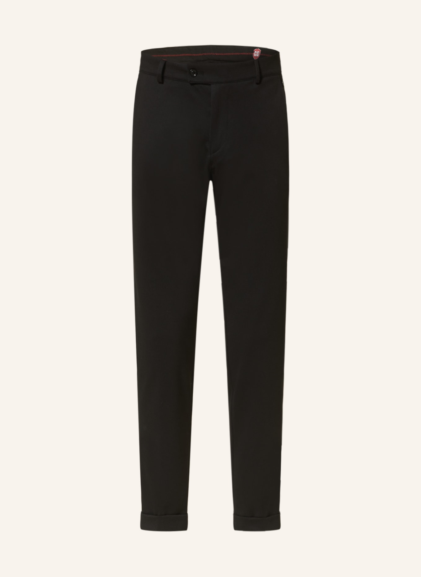 CG - CLUB of GENTS Suit trousers slim fit in jersey, Color: 90 SCHWARZ (Image 1)