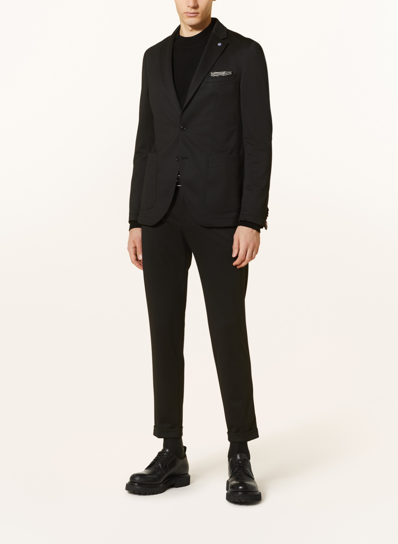 CG - CLUB of GENTS Suit trousers slim fit in jersey, Color: 90 SCHWARZ (Image 2)