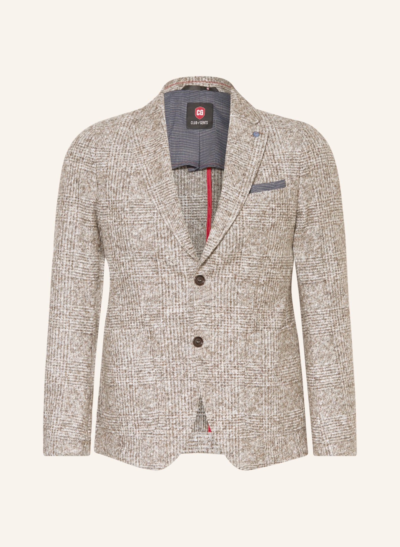 CG - CLUB of GENTS Tailored jacket CG CARTER slim fit, Color: DARK BROWN/ CREAM (Image 1)