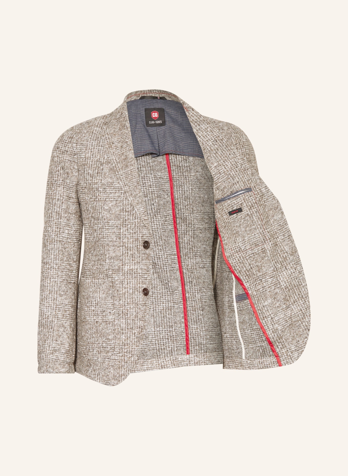 CG - CLUB of GENTS Tailored jacket CG CARTER slim fit, Color: DARK BROWN/ CREAM (Image 4)