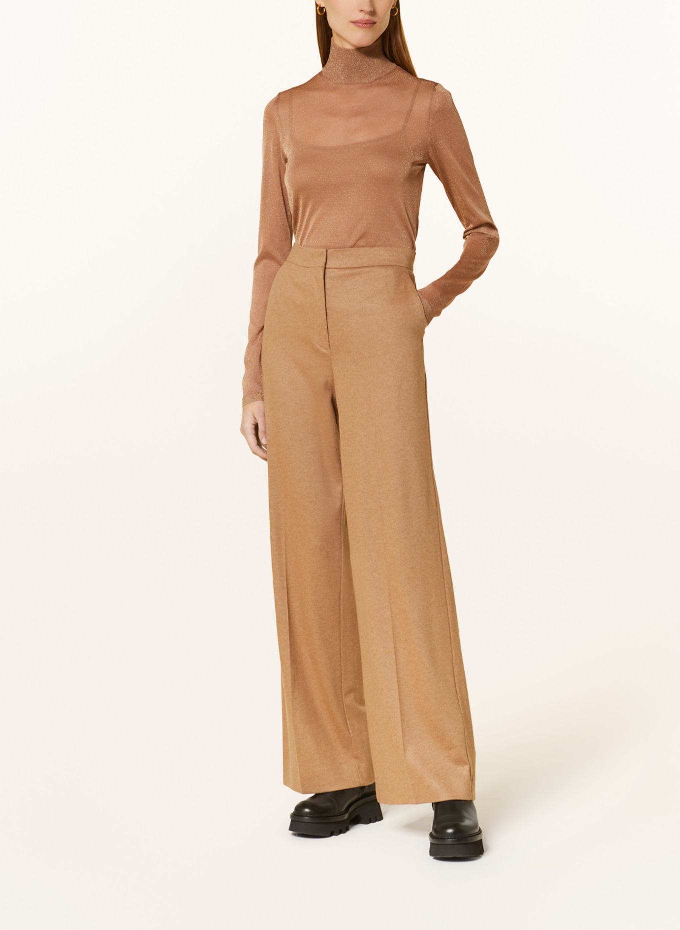 Max Mara Wide leg trousers UNGHIA made of camel hair, Color: CAMEL (Image 2)