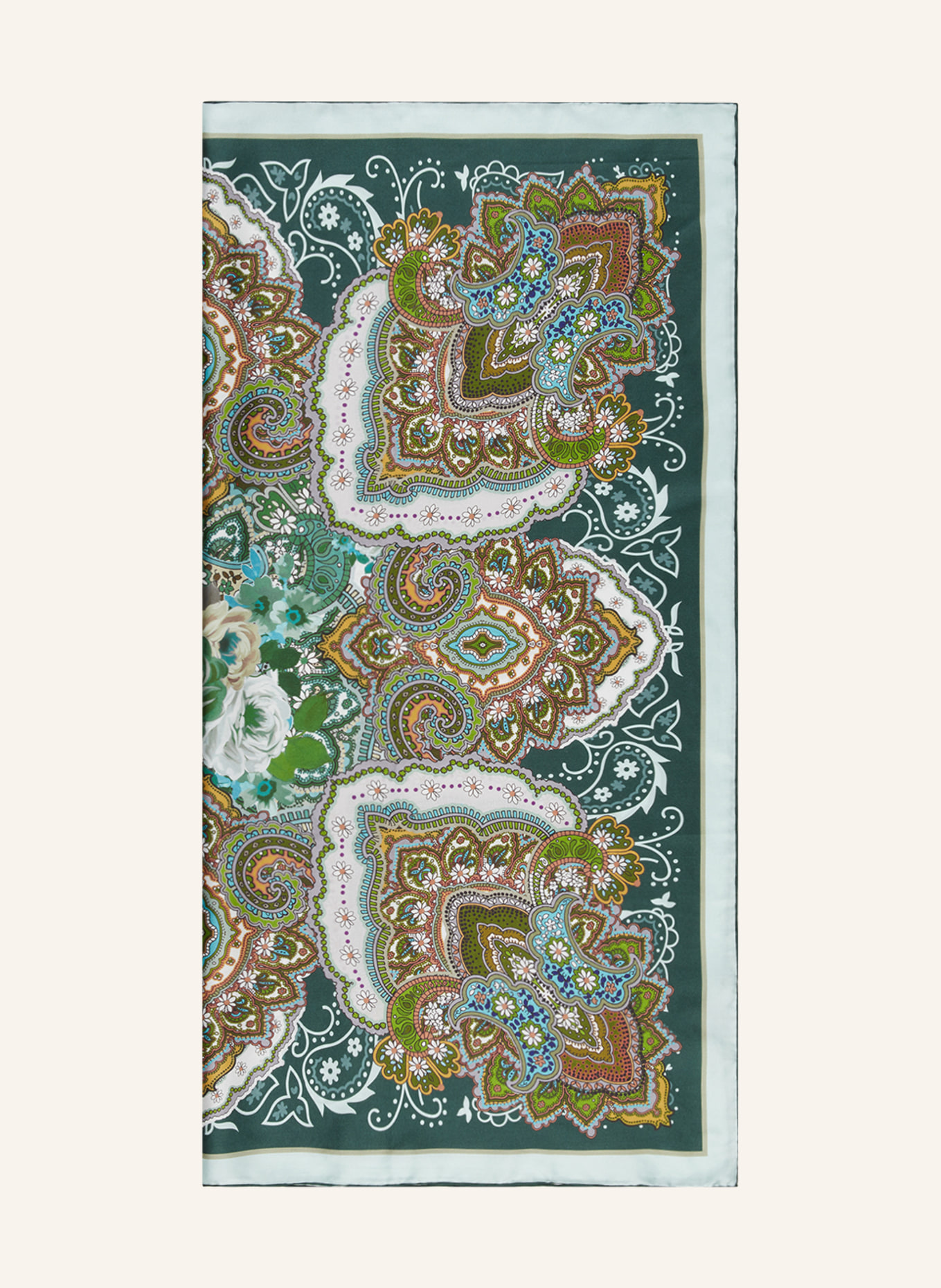 CODELLO Hedvábný šátek, Barva: MÁTOVÁ/ ZELENÁ/ TMAVĚ MODRÁ (Obrázek 1)