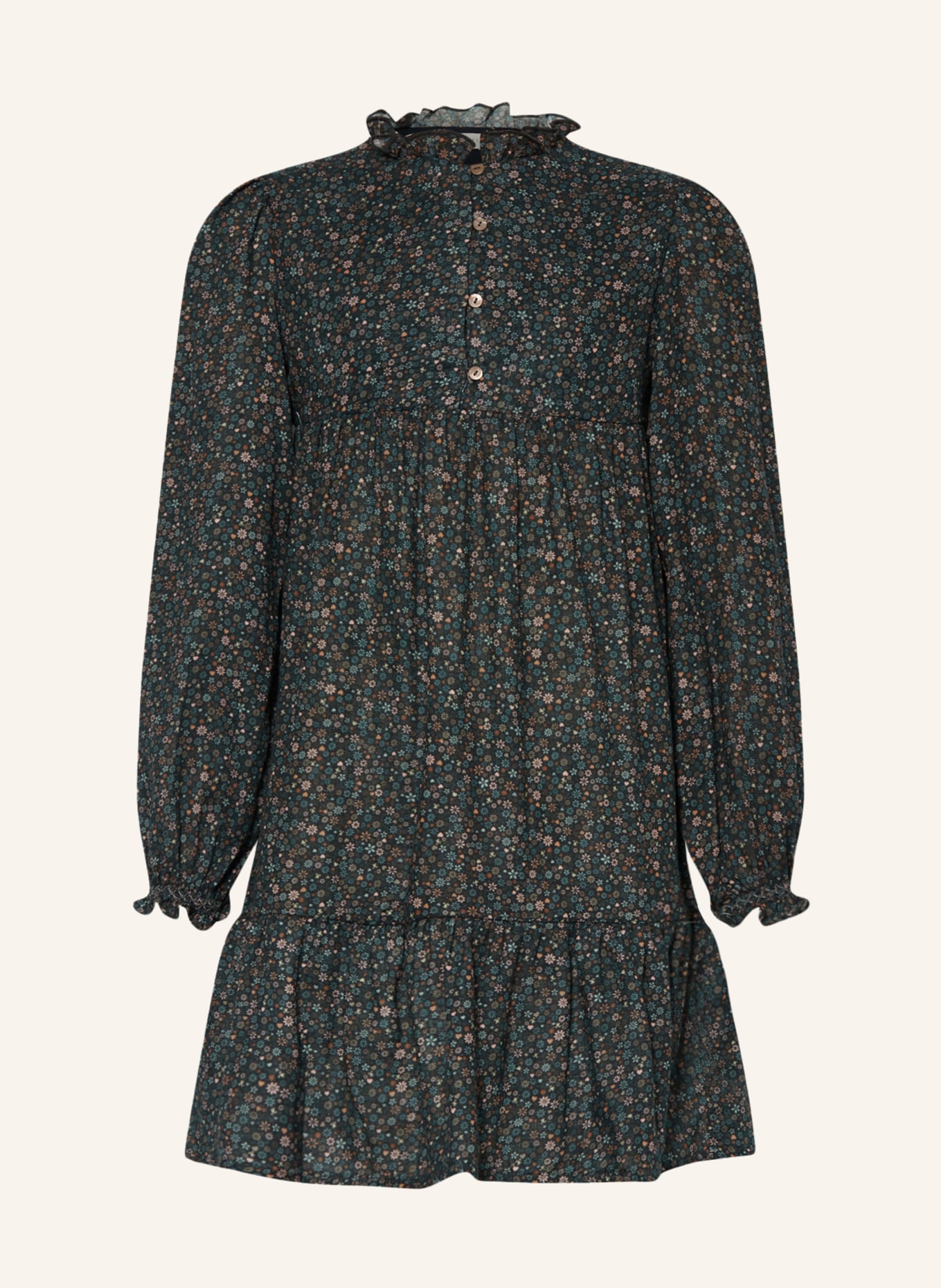 búho Kleid mit Rüschen, Farbe: DUNKELGRÜN (Bild 1)