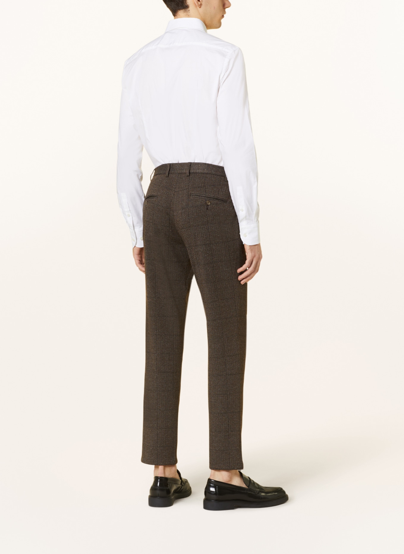 PAUL Anzughose Slim Fit aus Jersey, Farbe: 880 Brown (Bild 4)