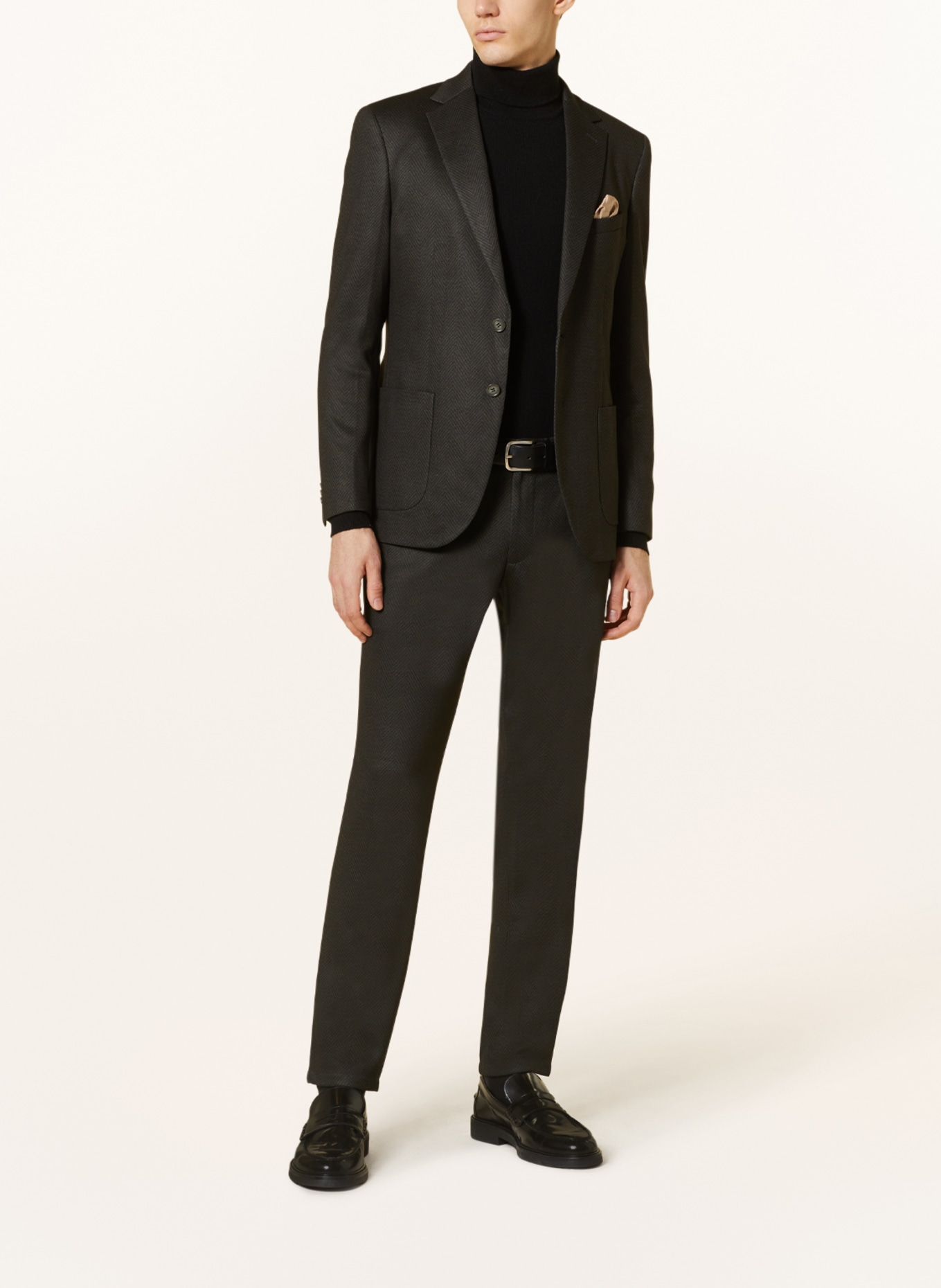 PAUL Anzughose Extra Slim Fit aus Jersey, Farbe: 780 OLIVE (Bild 2)