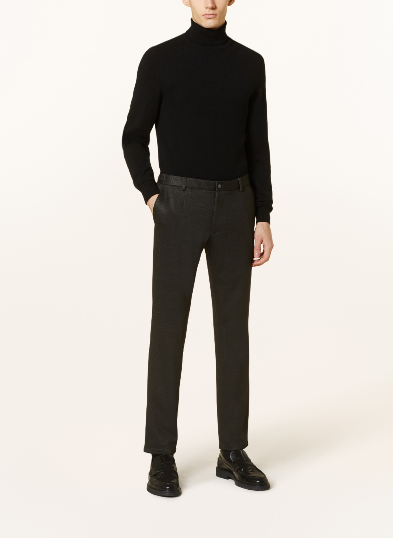 PAUL Oblekové kalhoty Extra Slim Fit z žerzeje, Barva: 780 OLIVE (Obrázek 3)