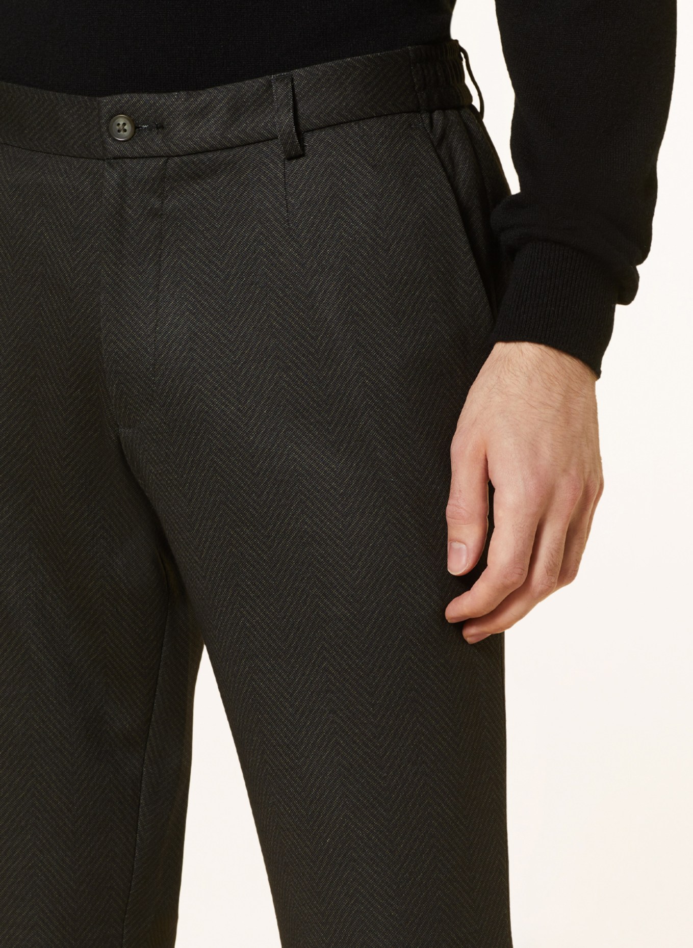 PAUL Anzughose Extra Slim Fit aus Jersey, Farbe: 780 OLIVE (Bild 6)